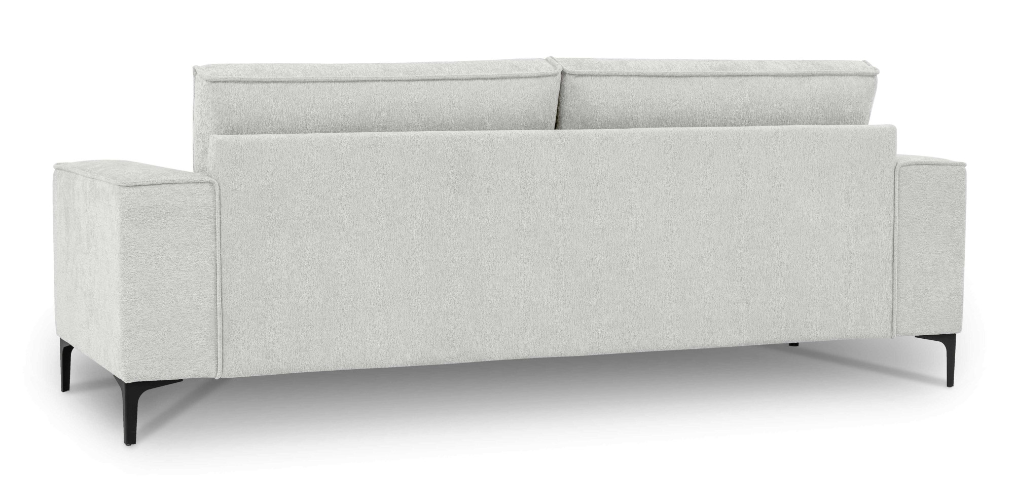 Places of Style 3-Sitzer »3er Sofa Oland, Struktur, Flachgewebe, Luxus-Microfaser, Boucle«, 224 cm, Wellenunterfederung, Skandi-Design, Metallfüße