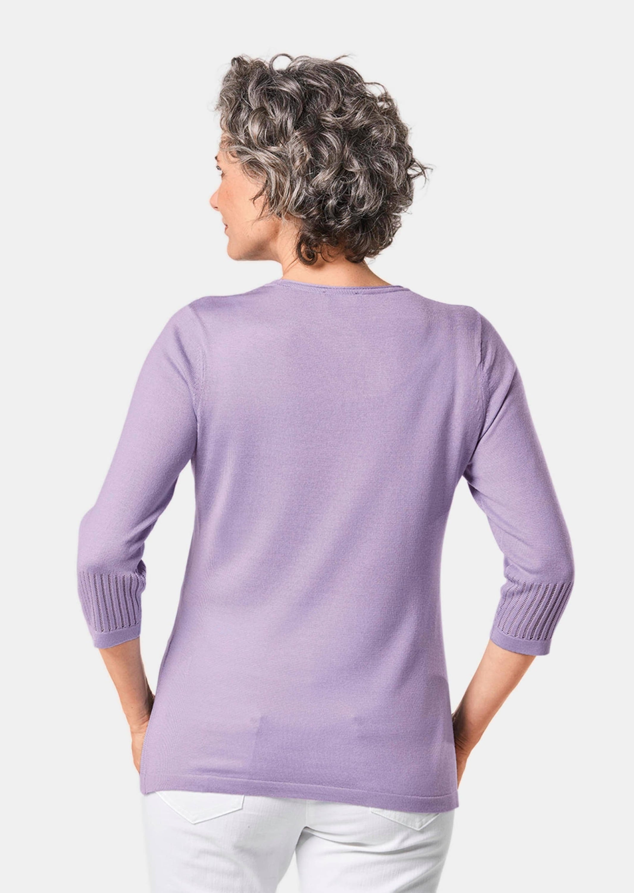GOLDNER 3/4 Arm-Pullover »Pullover Gepflegter Ajour-Pullover mit femininen Durchbrüchen«