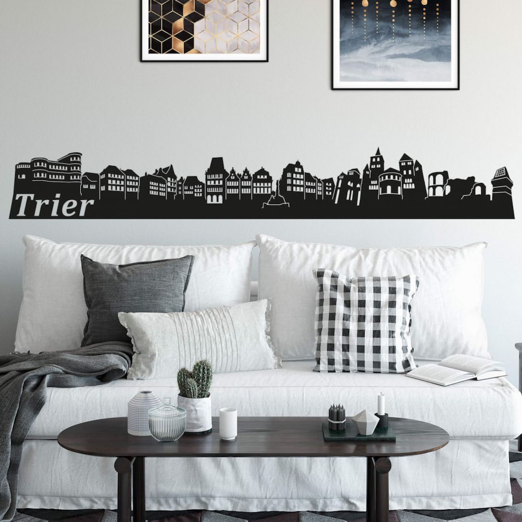 Wall-Art Wandtattoo »XXL Stadt Skyline Trier 120cm«, (1 St.)