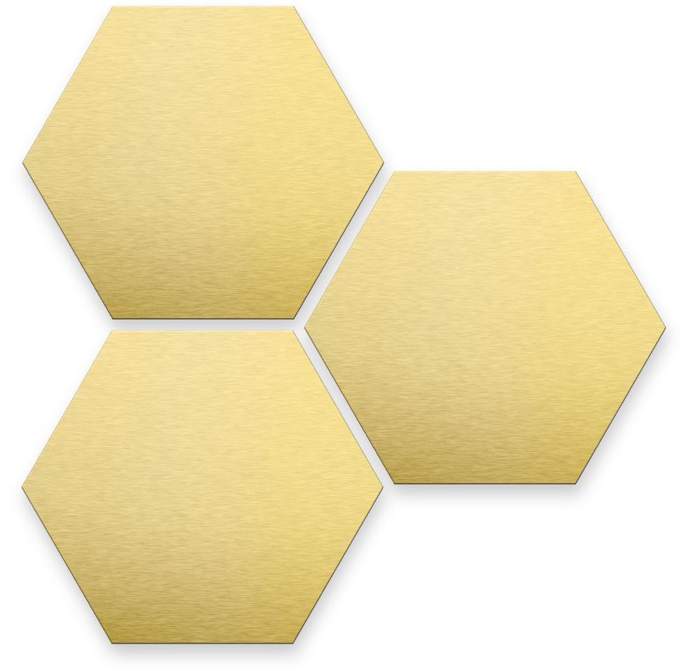 Wall-Art Metallbild »3er Set Geometrische Gold Deko«, (Set, 3 St.)