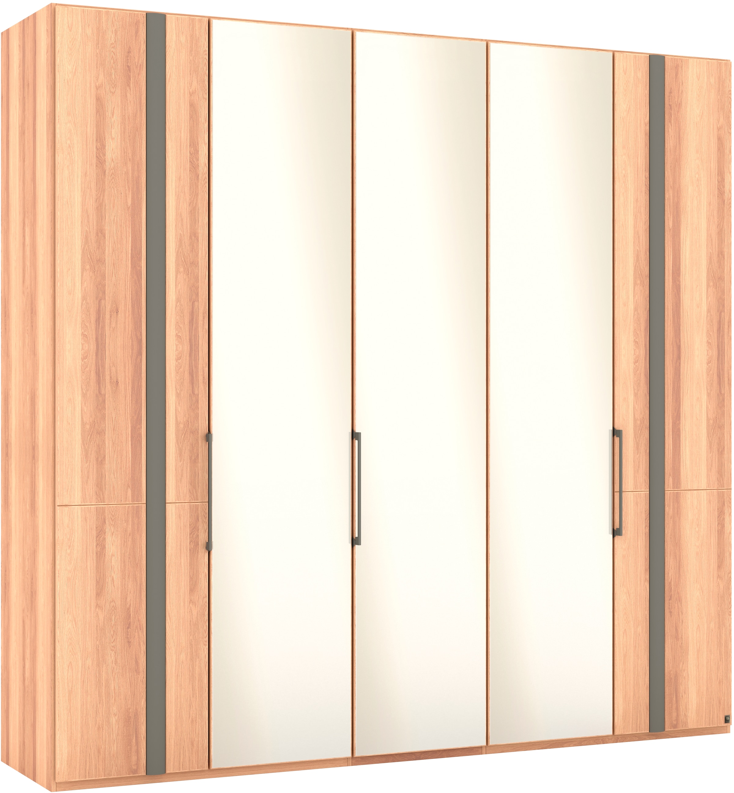 Musterring Drehtürenschrank »Sorrent, Kleiderschrank, Schrank, teilmassiv Eiche«, (mit Türdämpfern, in 5 Breiten & 2 Höhen, extra Böden, MADE IN GERMANY), Türen Eiche massiv oder als Parsol-Bronze-Spiegel, verschiedene Maße