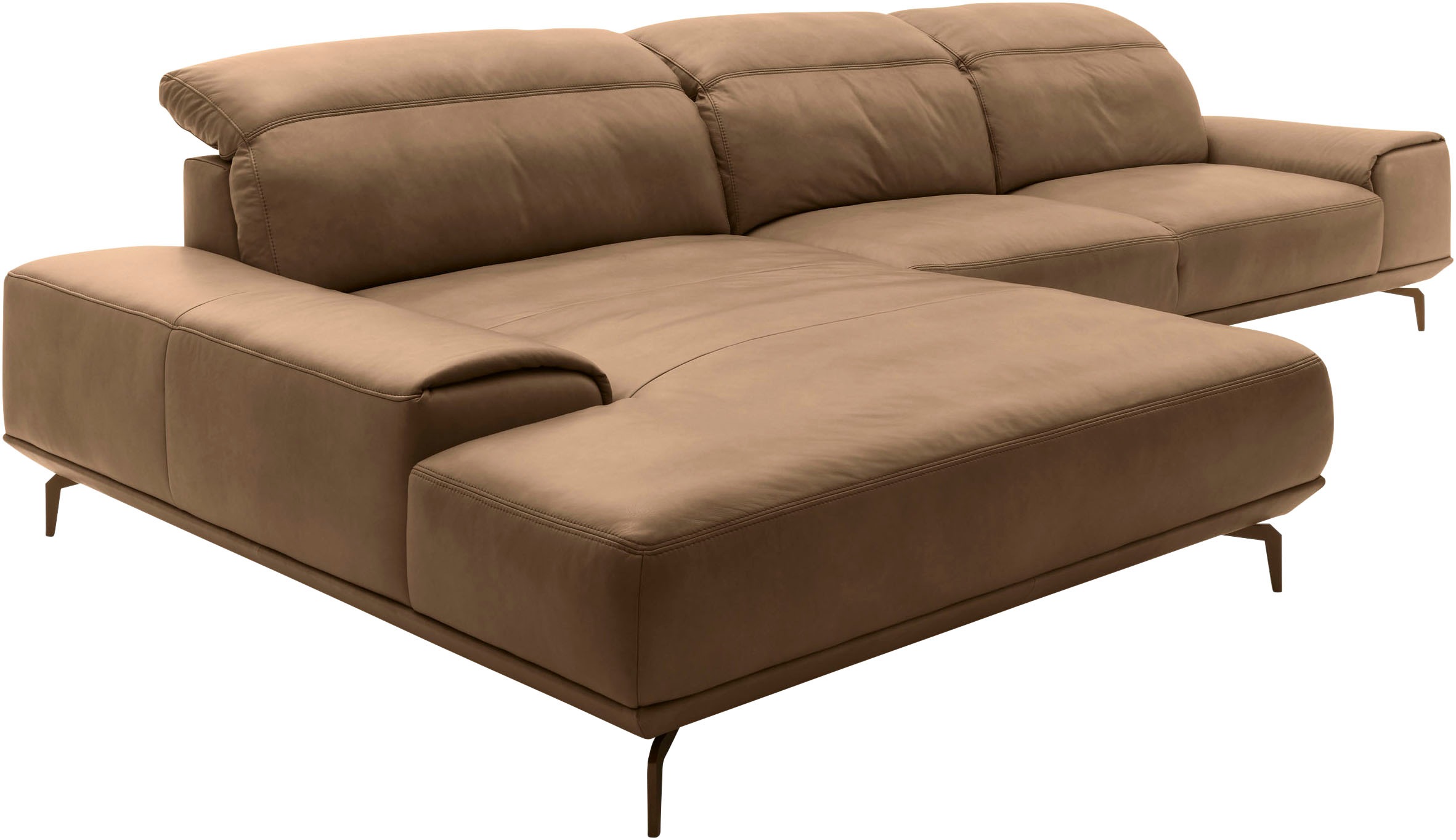 Musterring Wohnlandschaft »MR 2490«, Bronze-Fuß Sitzhöhe 46cm, wahlweise mit Funktionen, Maße 342 x 207 cm