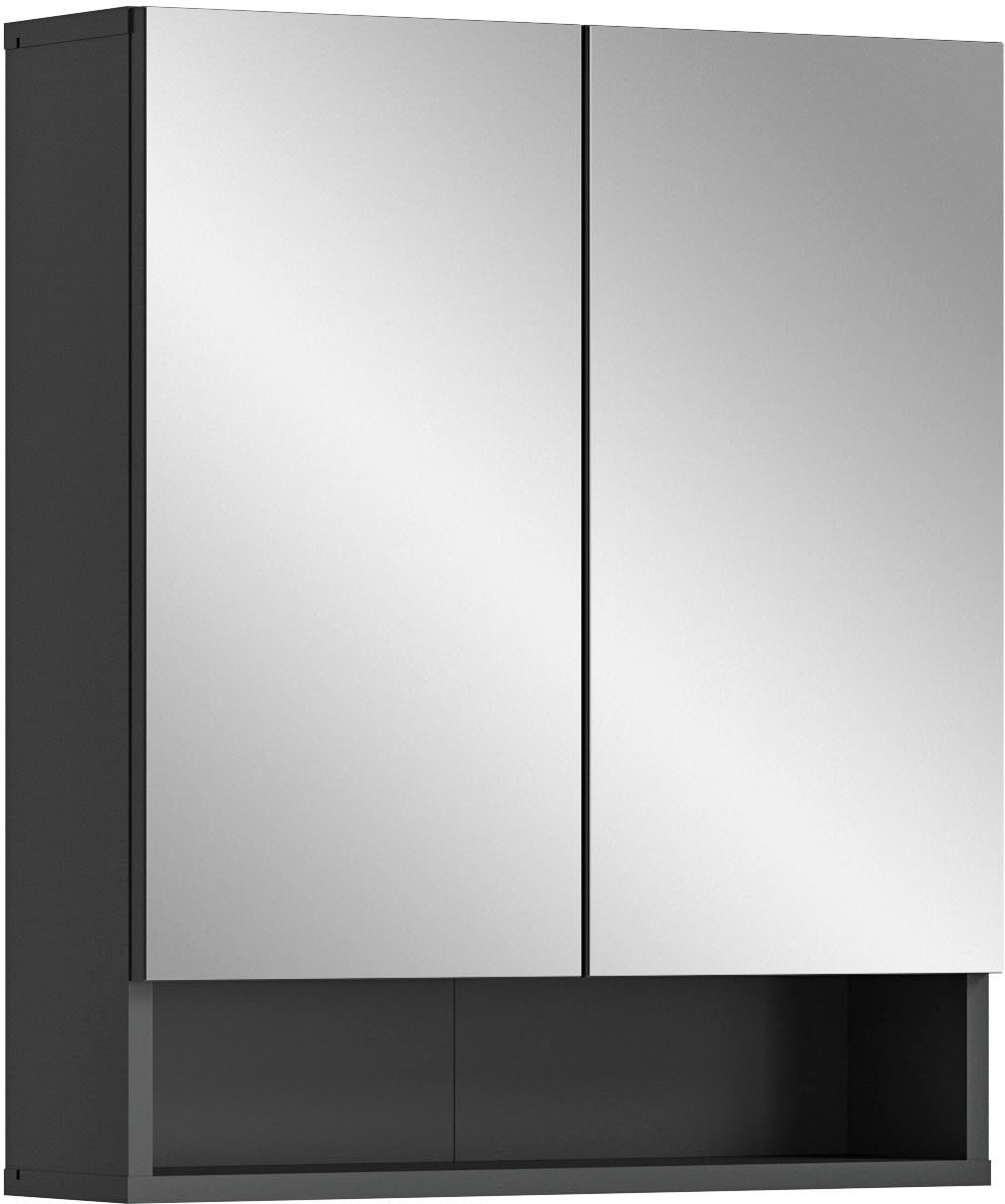 INOSIGN Badezimmerspiegelschrank »Jarvi«, (1 St.), Badmöbel, 2 Türen, 1 offenes Fach, Breite 60 cm