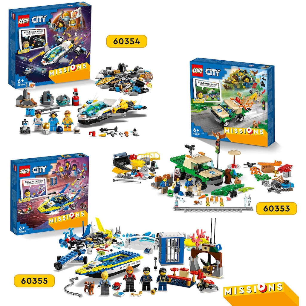 LEGO® Konstruktionsspielsteine »Erkundungsmissionen im Weltraum (60354), LEGO® City«, (298 St.)