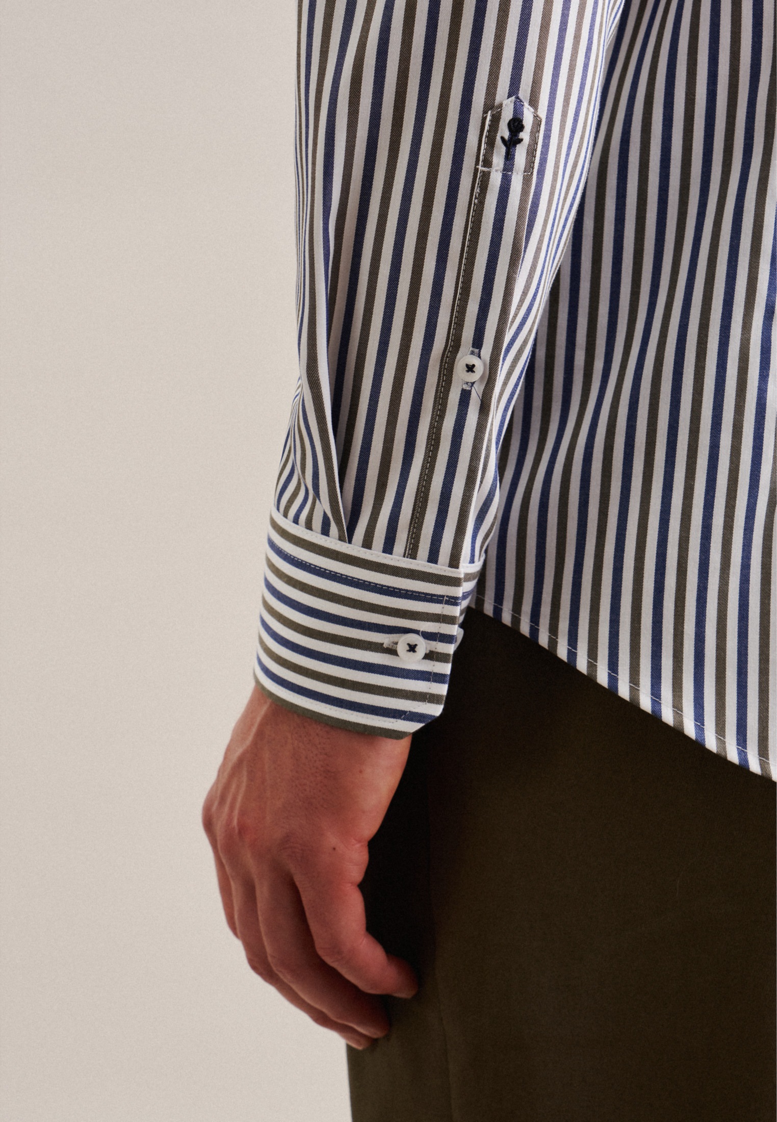 seidensticker Businesshemd »Slim«, Slim Langarm Kentkragen Streifen
