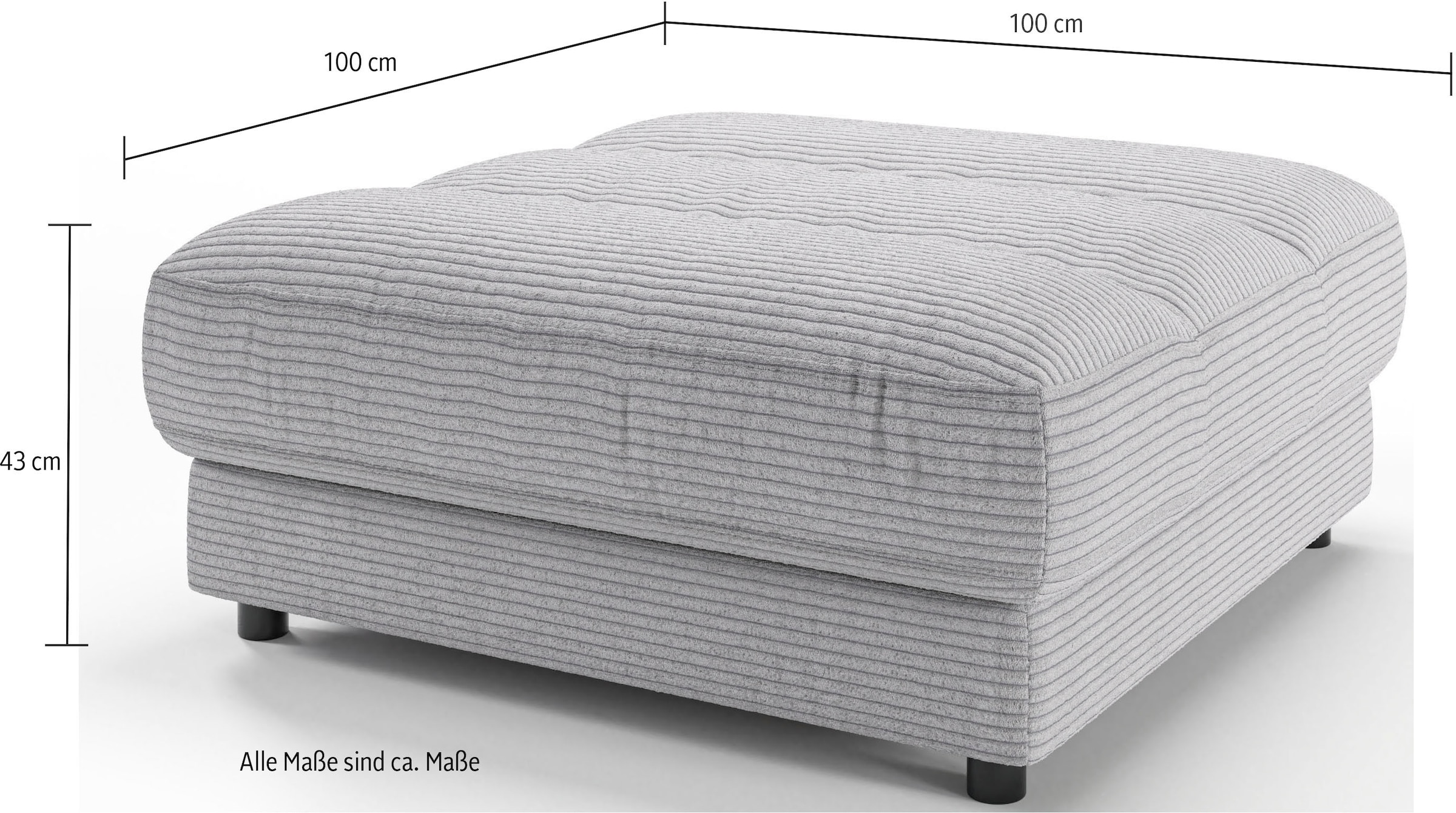 3C Candy Polsterhocker »Stripes«, Passend zur Serie Stripes