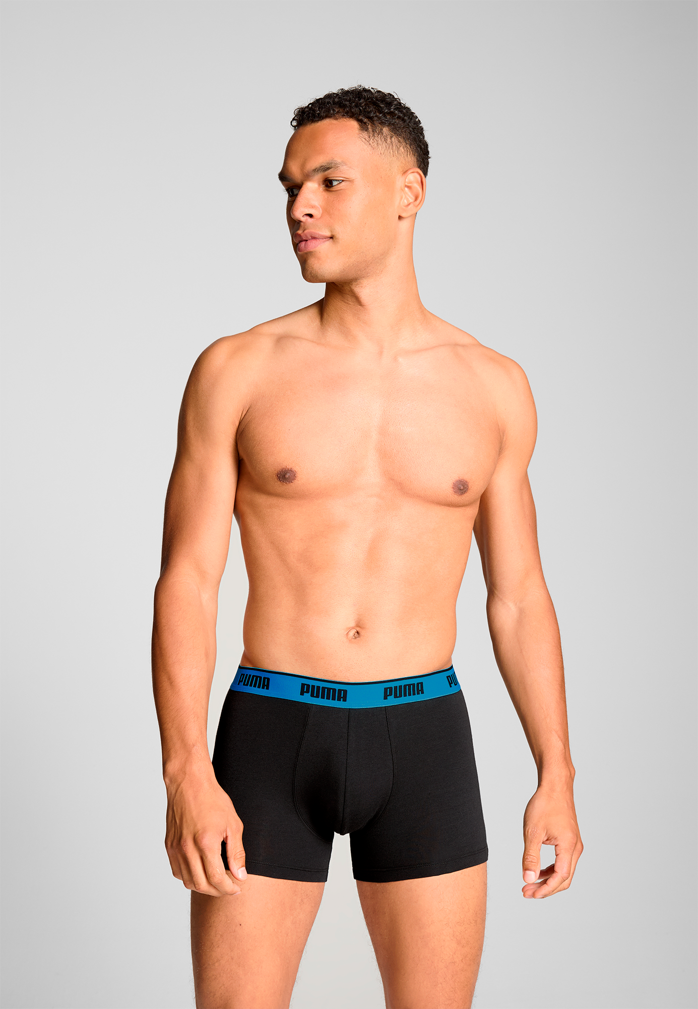 PUMA Boxershorts »PUMA MEN EVERYDAY BASIC BOXERS 3P« Komfortabler elastischer Logobund