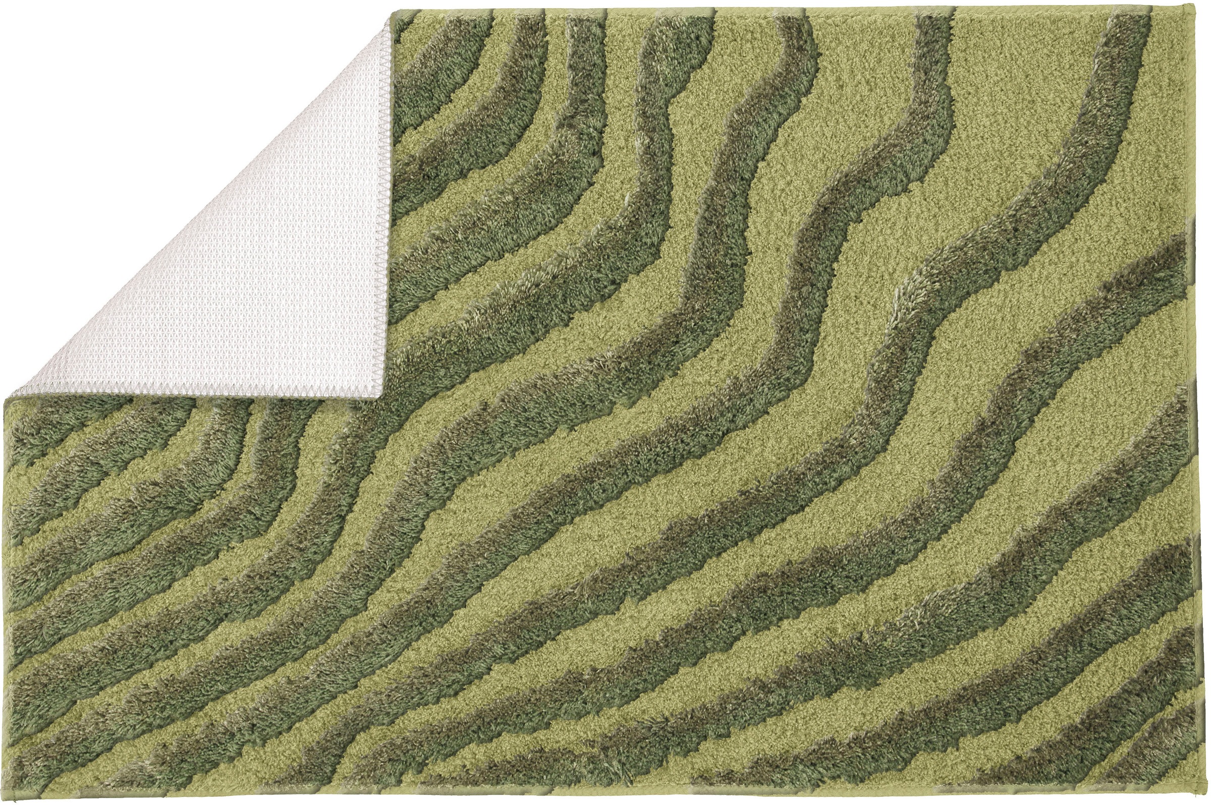 Kleine Wolke Badematte »Terrace«, rutschhemmend beschichtet, fußbodenheizungsgeeignet, Badteppich, modernes Wellen Design, Hoch-Tief Effekt