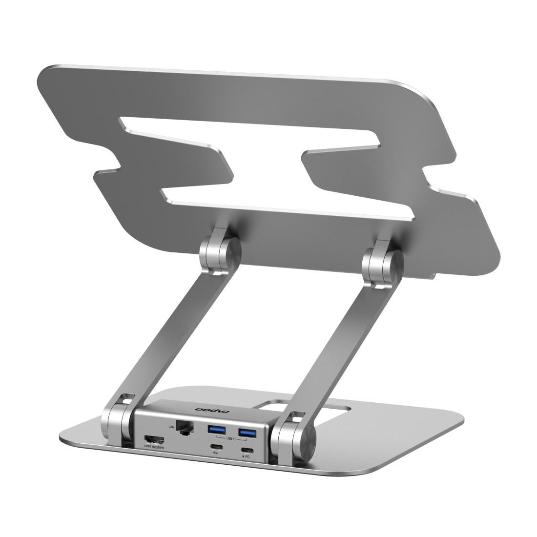 Rapoo Laptop-Ständer »Laptop-Ständer mit 5-in-1 USB-C Multiport Adapter«