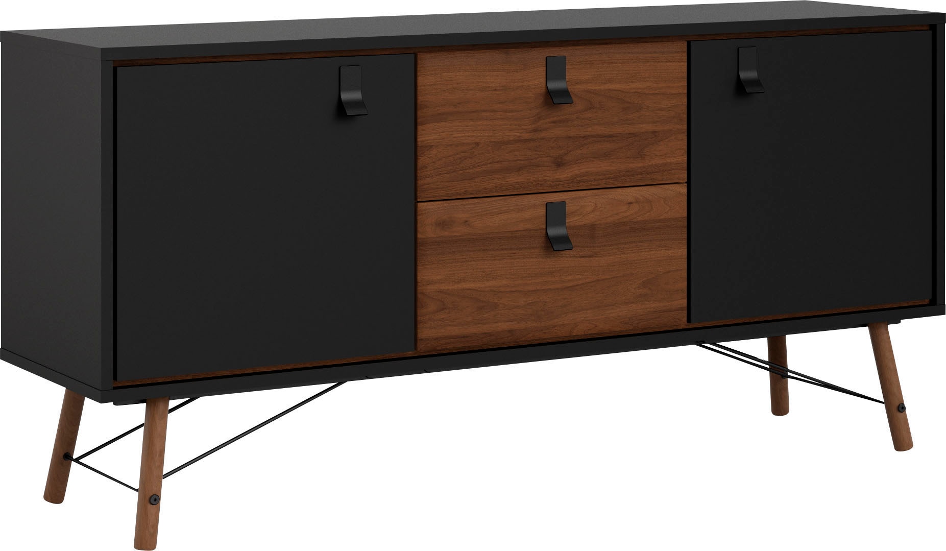 andas Sideboard »Ry Aufbewahrung, Schubladenschrank,« Breite 150 cm, Höhe 72 cm, Kommode mit 2 Türen und 2 Schubläden