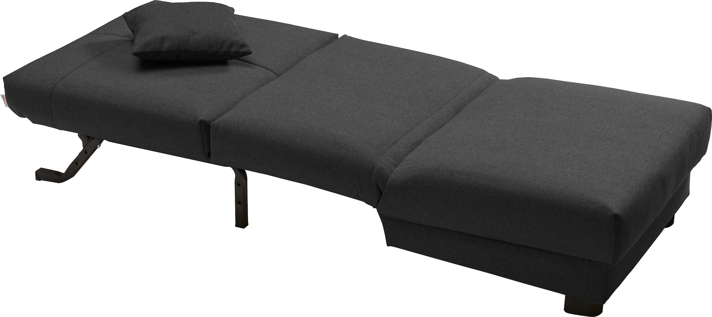 ell + ell Schlafsofa »Enny« Liegefläche Breite 80 cm, Liegehöhe 40 cm, Füße schwarz, Rückenlehne