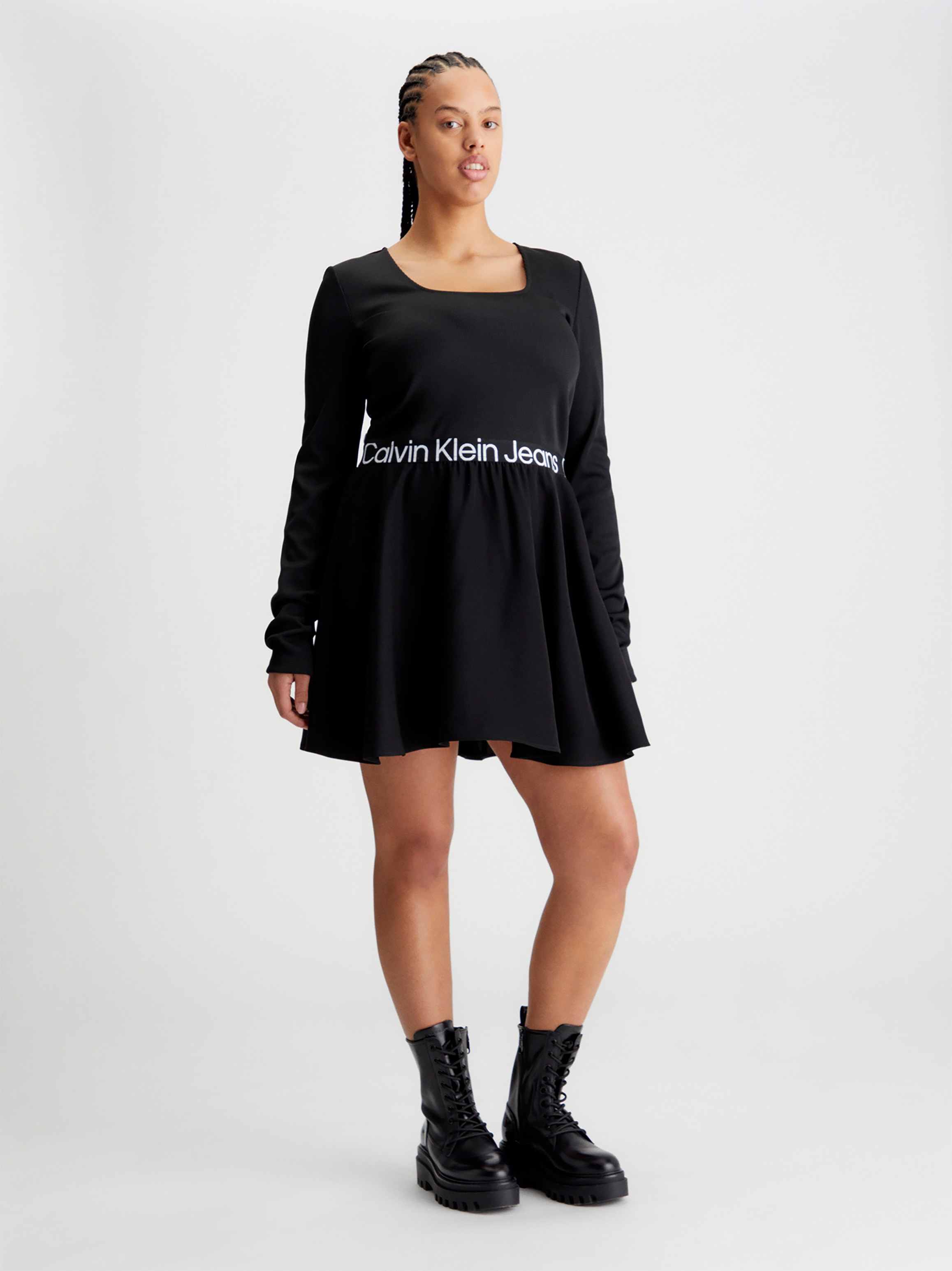 Calvin Klein Jeans Plus ELASTIC Skaterkleid »PLUS LOGO bei online OTTO LS DRESS«