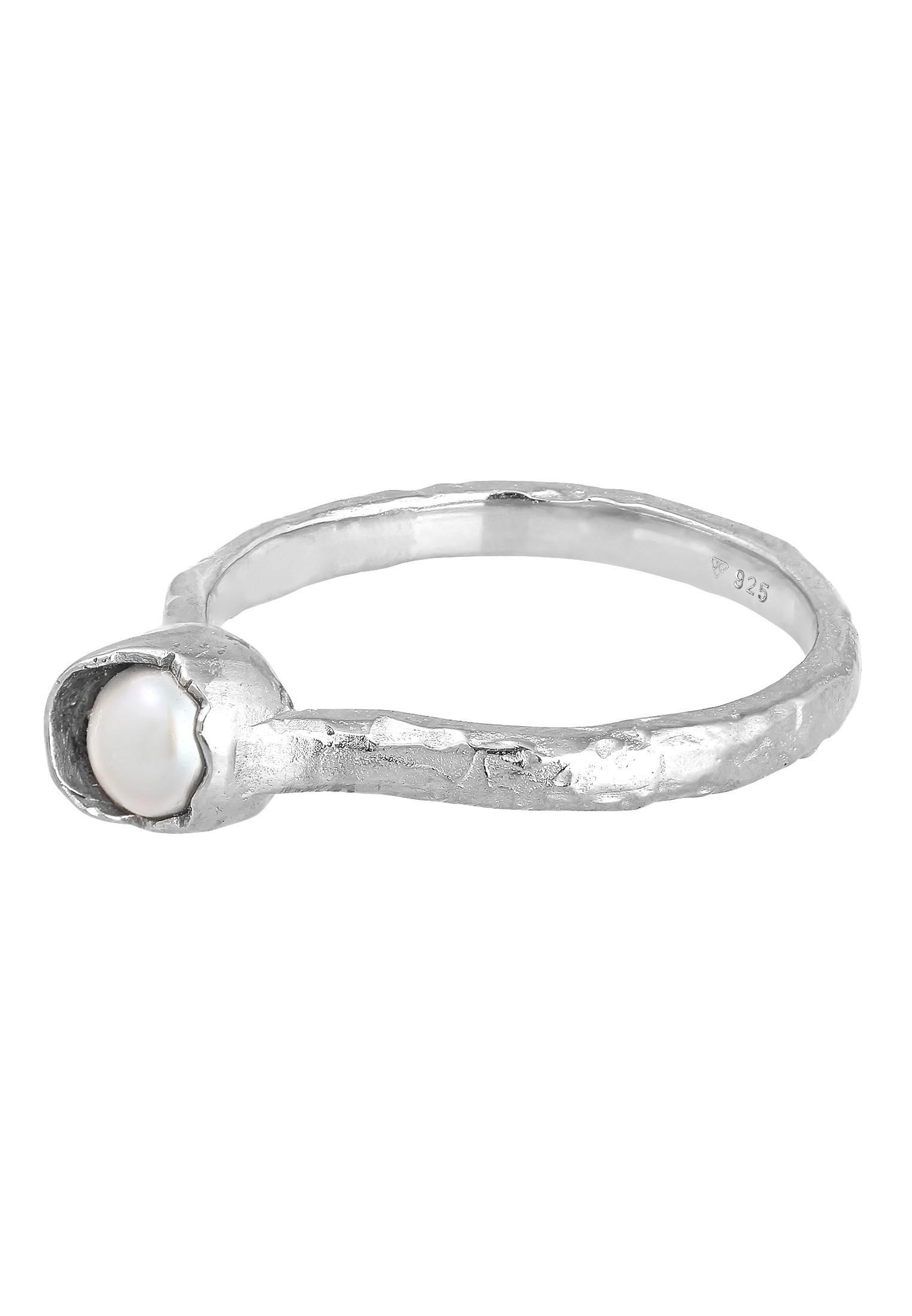 HAZE & GLORY Perlenring »Ring Stapelring Süsswasserperle - Mutiara 925 Silber«
