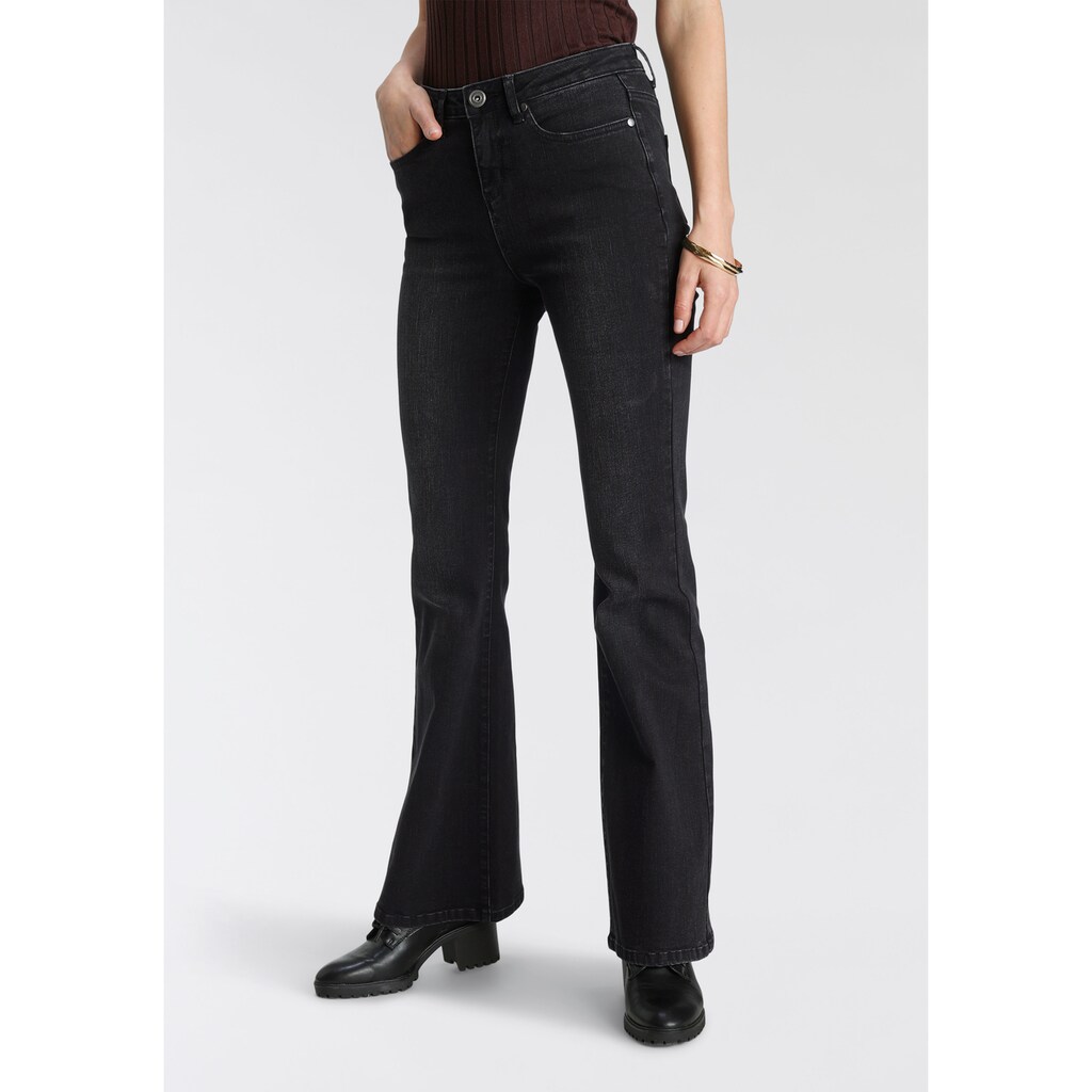AJC High-waist-Jeans, in Flared Form im 5-Pocket-Style