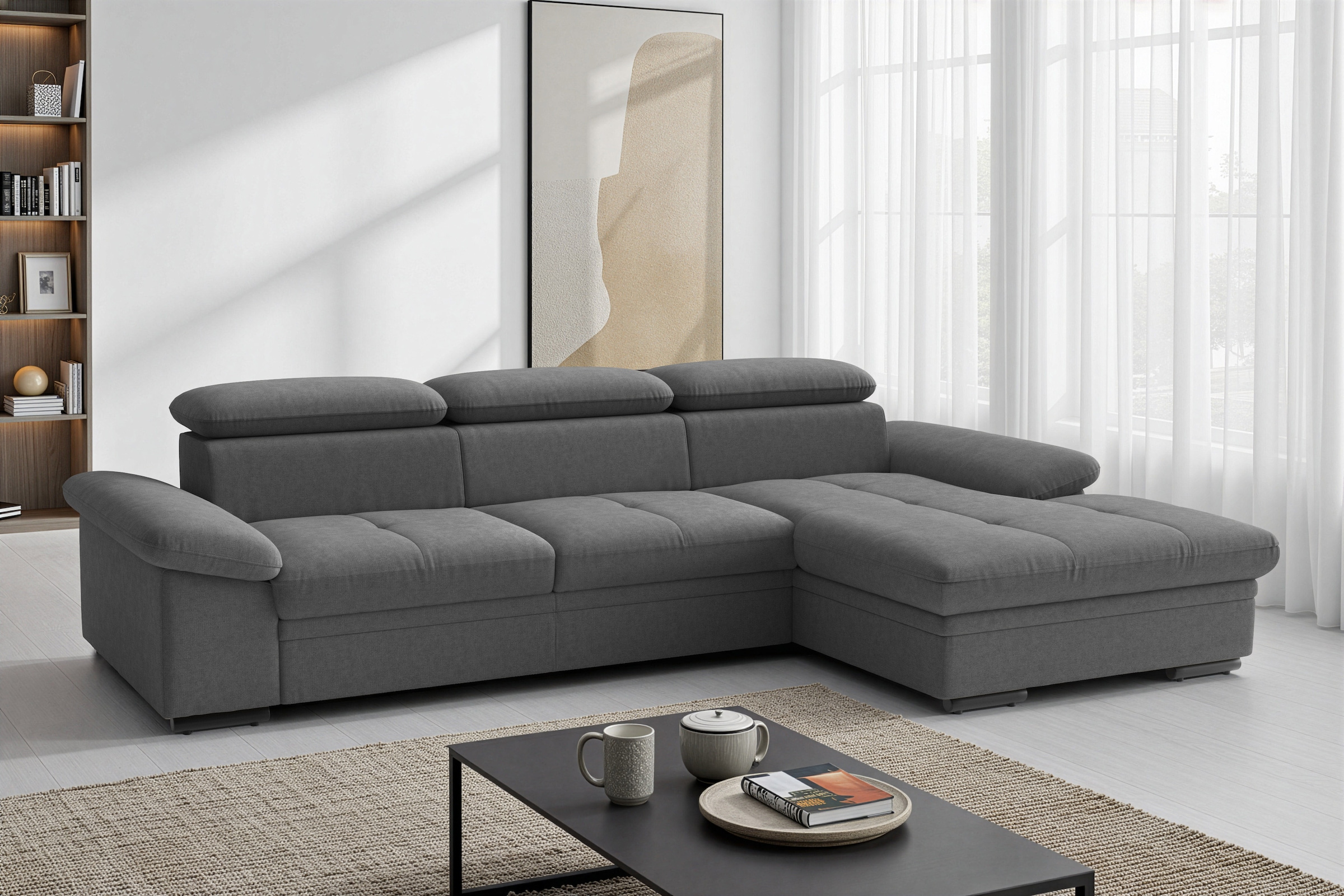 sit&more Ecksofa »Viola, L-Form, B: 260 cm« optional Bettfunktion,inkl Armteil- & Kopfteilverstellung