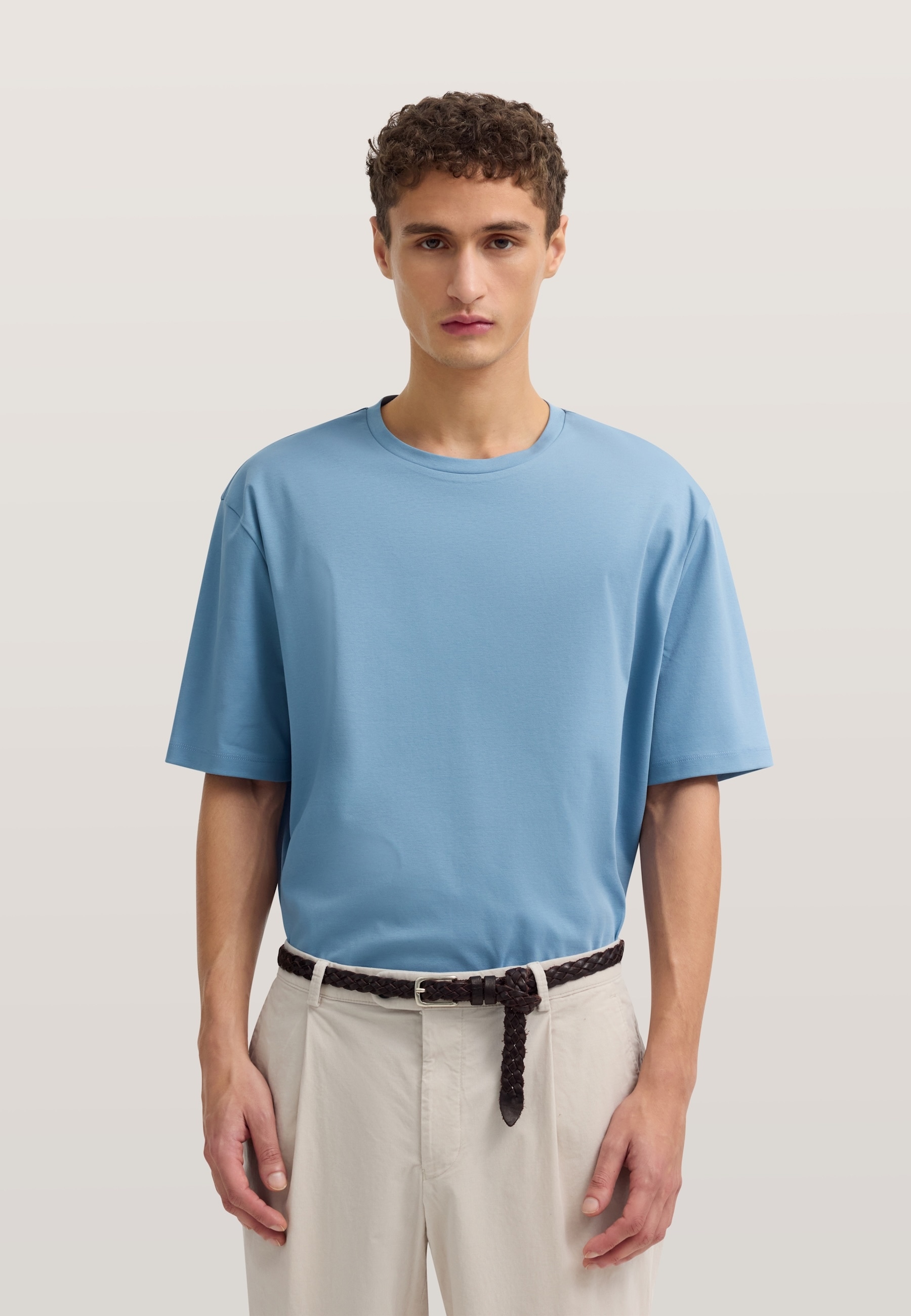 bugatti T-Shirt elegant mit Rundhals