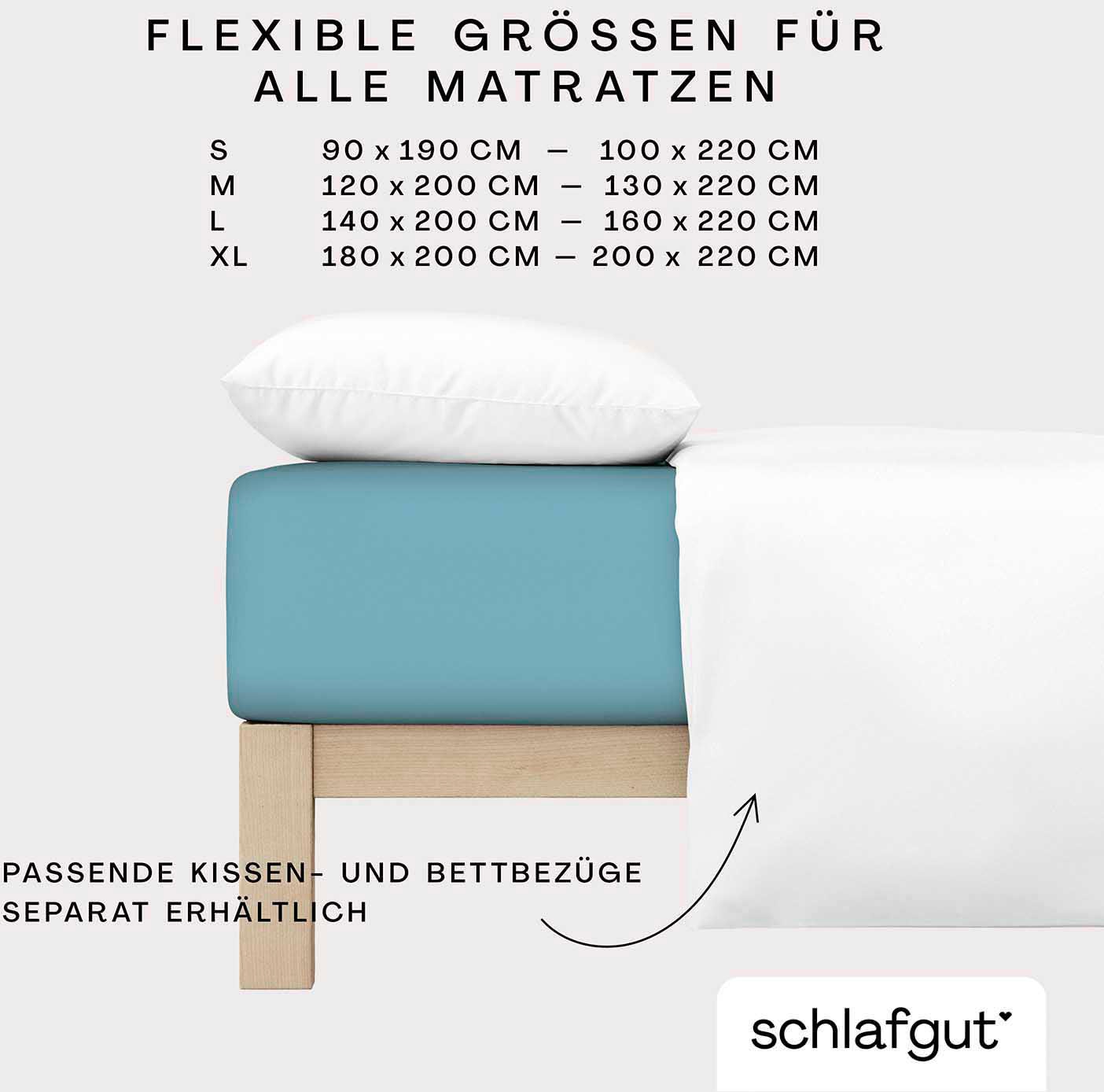 Schlafgut Spannbettlaken »Premium«, Zero Waste Verpackung, PREMIUM Qualität