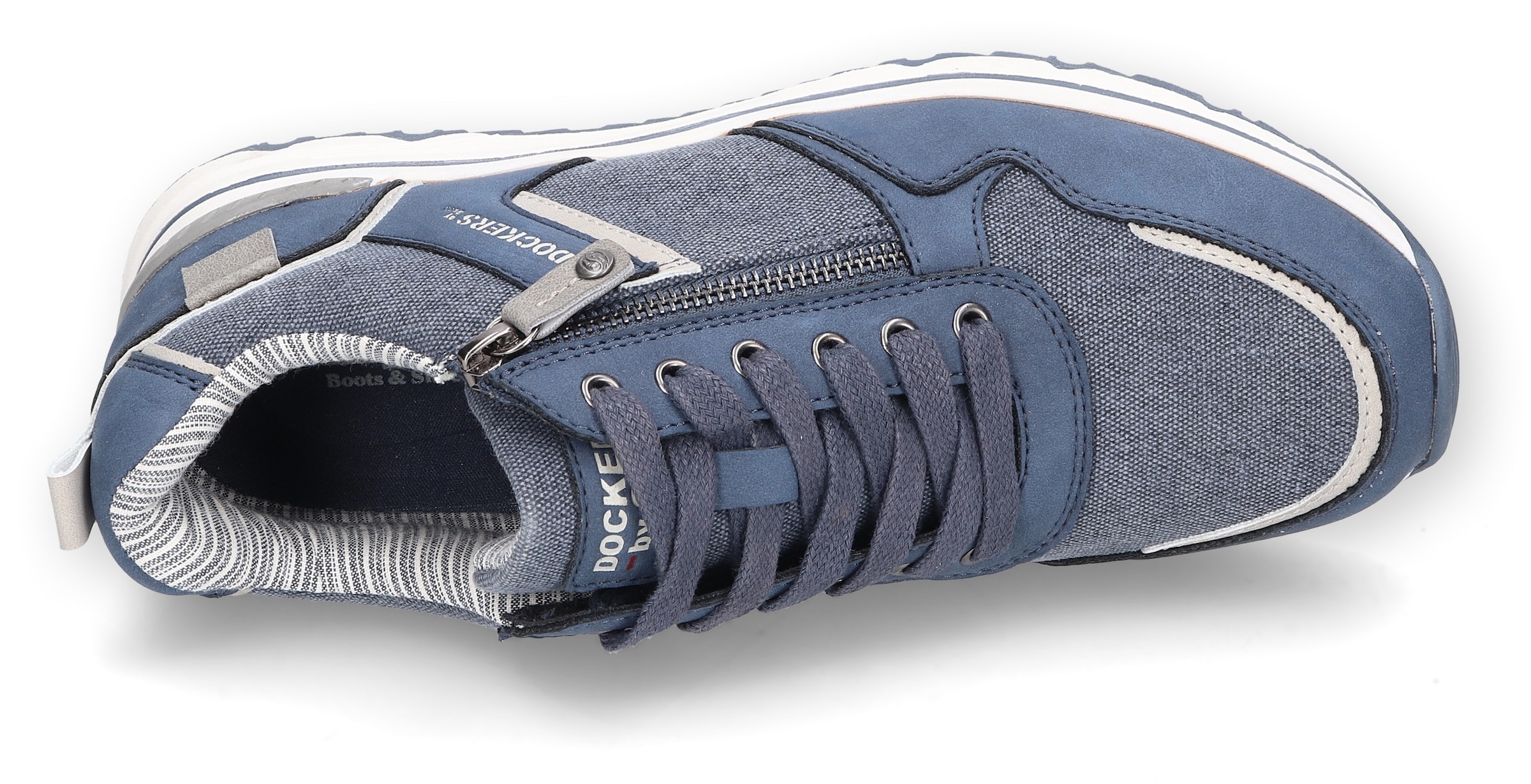 Dockers by Gerli Sneaker, Running Sneaker, Schnürschuh, Freizeitschuh mit Reißverschluss