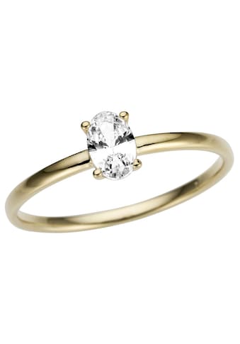 Solitärring »Schmuck Geschenk Gold 333 Damenring Verlobungsring Goldring Solitär«