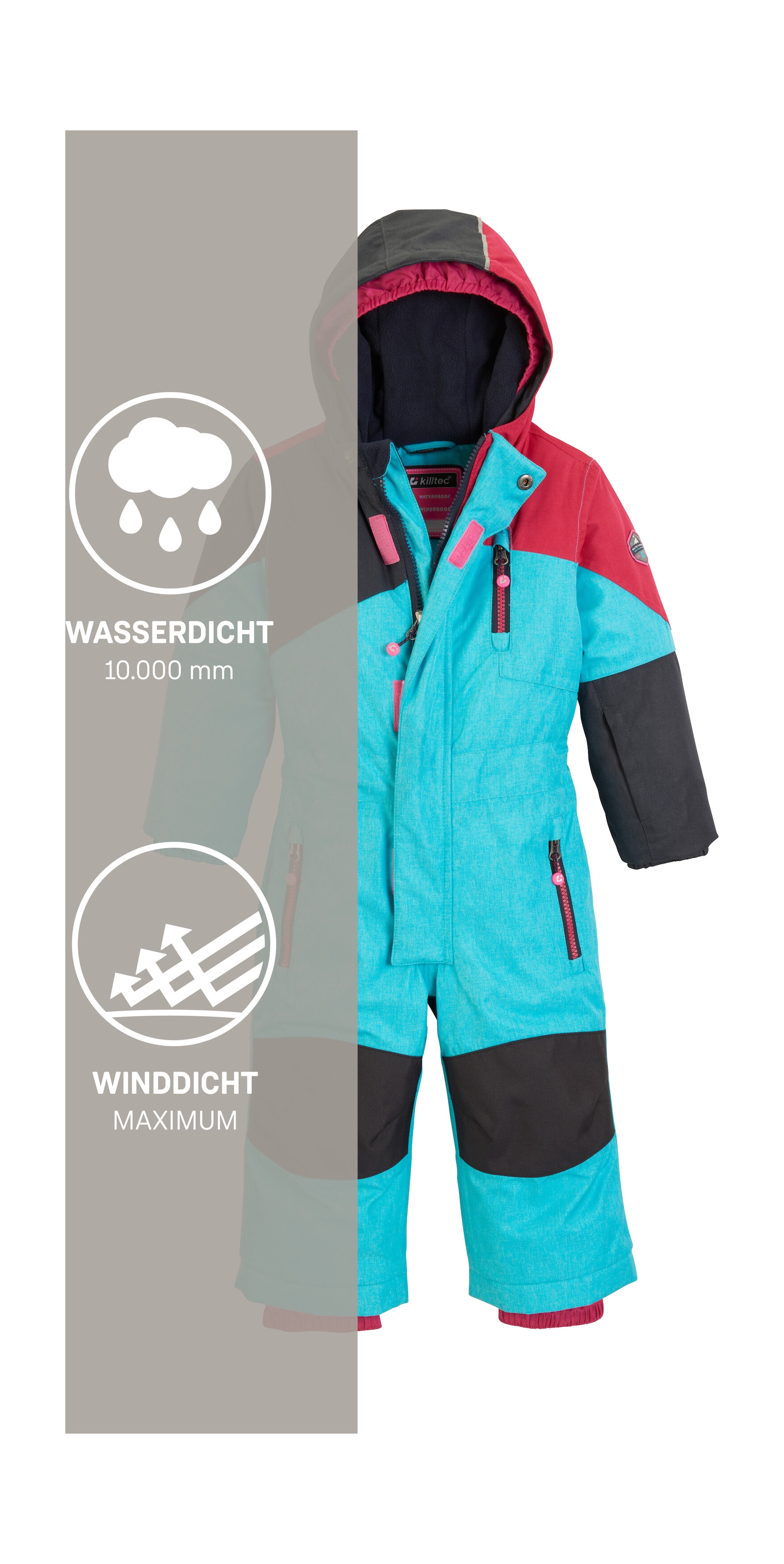 Killtec Skianzug »Kesley Mini« Skioverall, wind- und wasserdicht, innen warmes Fleece