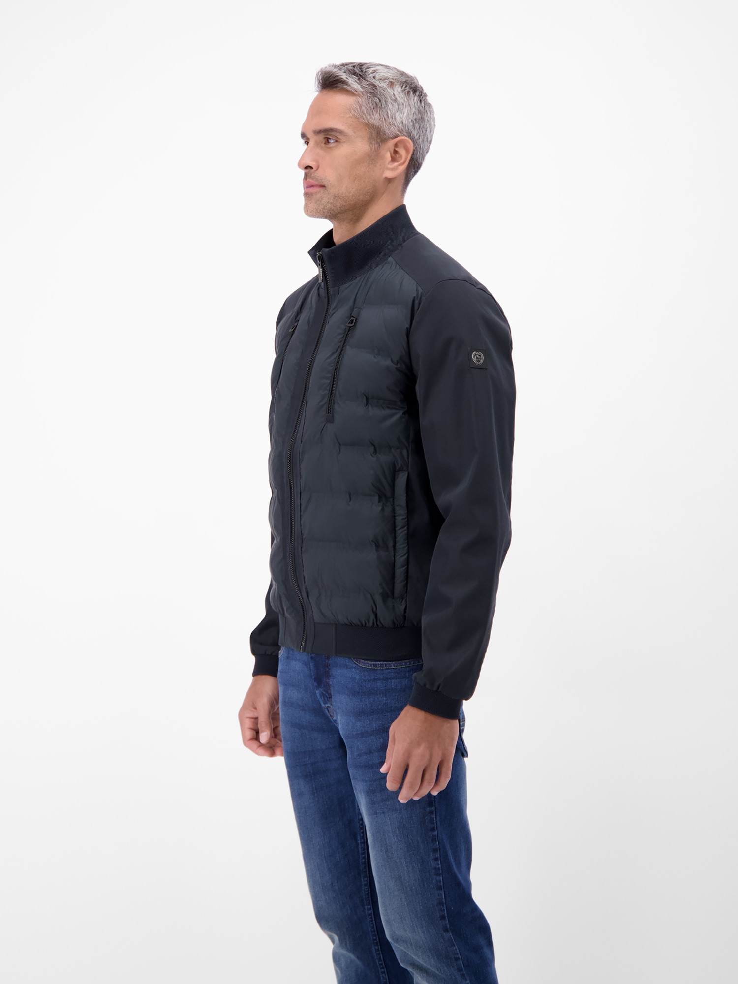 LERROS Outdoorjacke »Sportliche Hybrid-Jacke« ohne Kapuze Wasser- und windabweisend, leicht gefüttert, langarm, Brusttaschen