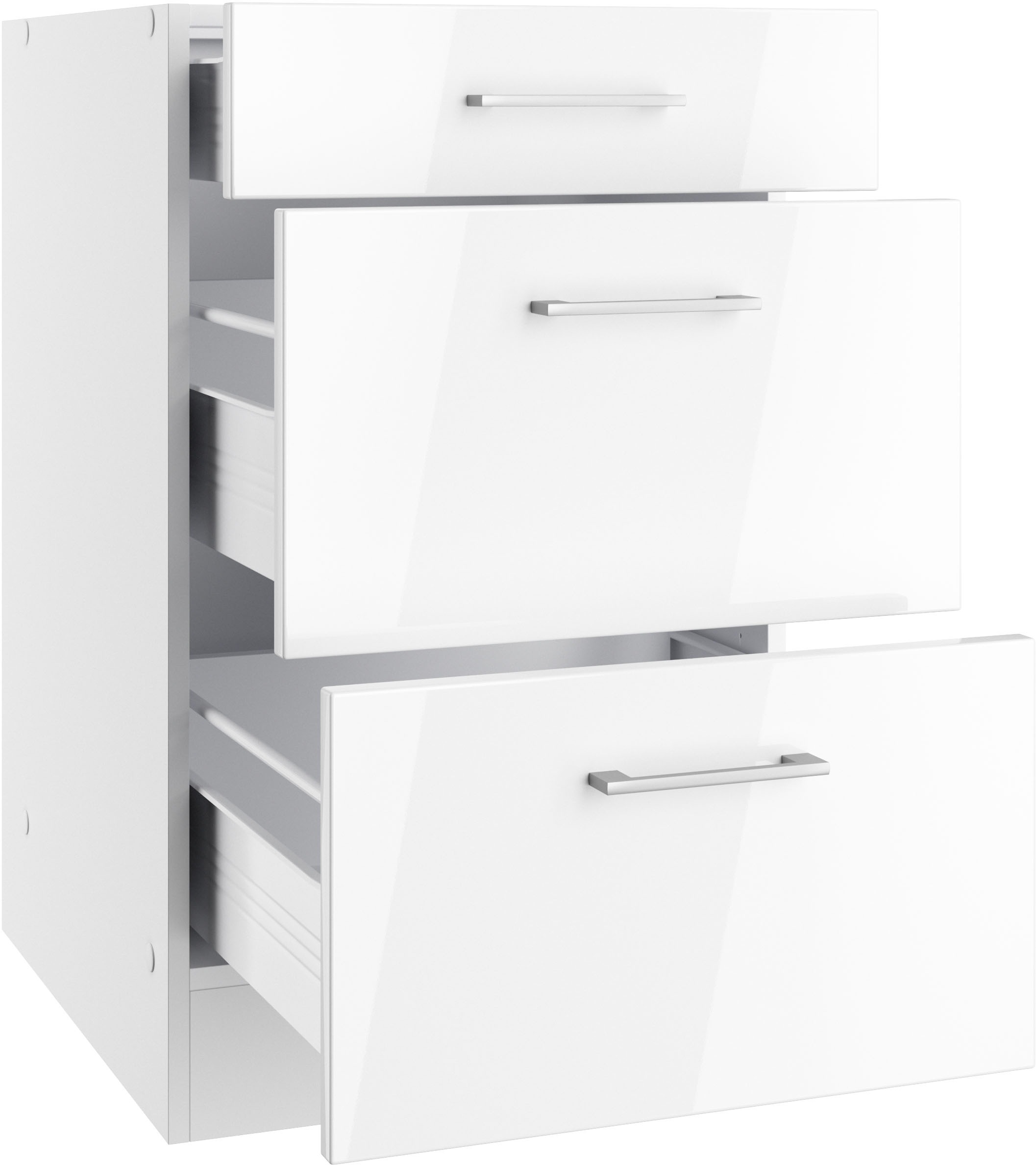 KOCHSTATION Unterschrank »KS-Milan« Auszugschrank 50 cm, matte oder hochglänzende Fronten