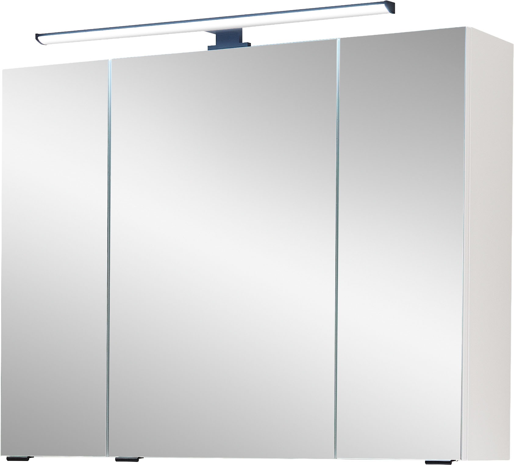 Saphir Badezimmerspiegelschrank »Quickset 500, 3 Türen, 80cm breit, LED-Aufsatzleuchte«