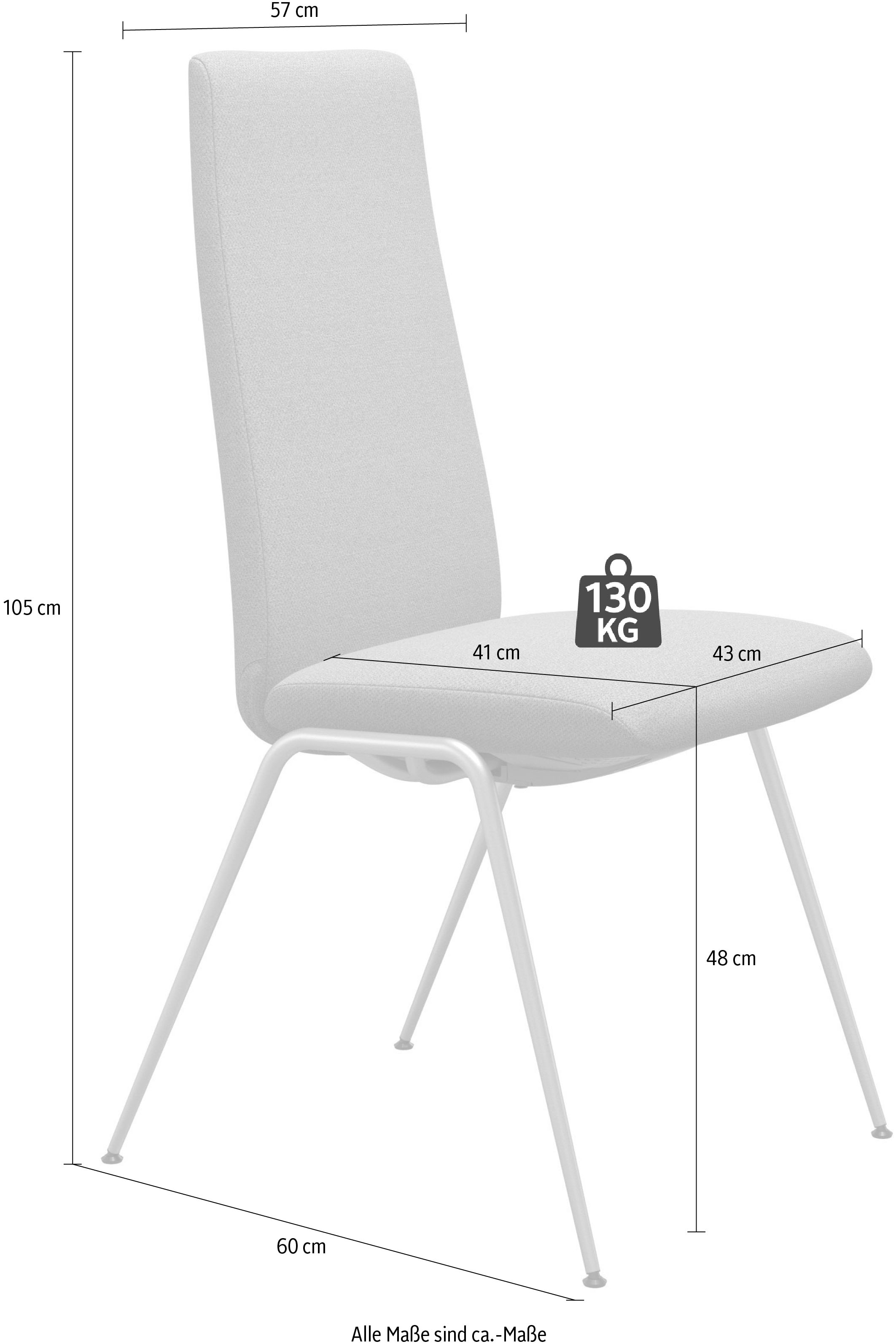 Stressless® Polsterstuhl »Laurel«, Leder PALOMA, High Back, Größe M, mit Beinen aus Stahl in Chrom matt