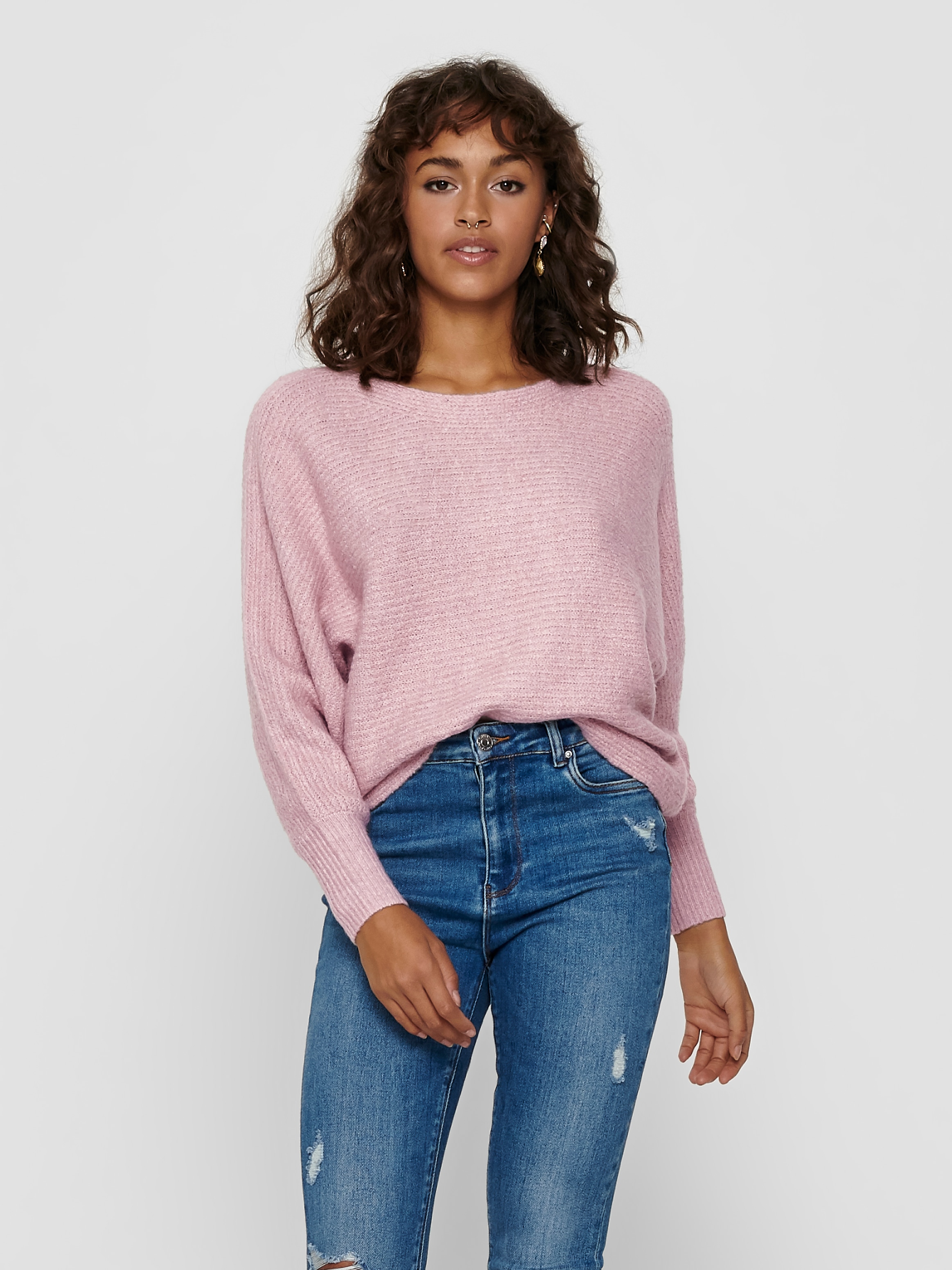 ONLY Strickpullover »ONLDANIELLA L/S PULLOVER KNT NOOS« Materialmix, regular fit