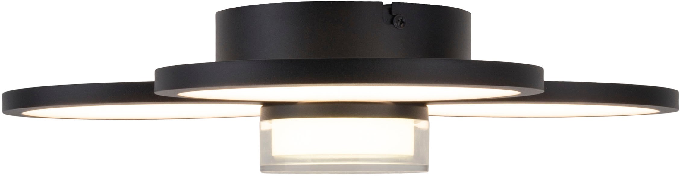 näve LED Deckenleuchte »Cimo«, 1 flammig, Leuchtmittel LED-Modul | LED wechselbar, stufenweise dimmbar per Wandschalter, Lichtfarbe warmweiß, schwarz