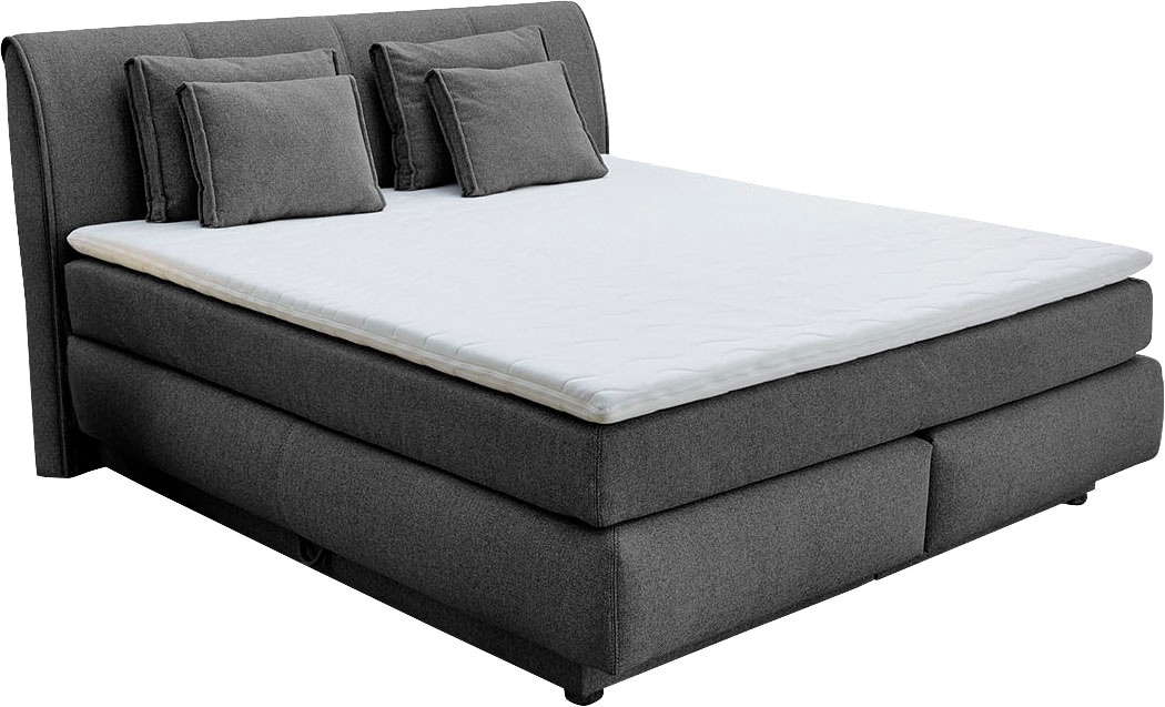 Jockenhöfer Gruppe Boxspringbett »"Carla", Topseller, mit Bettkasten und Kaltschaum-Topper«, inkl. 4 Zierkissen, erhältlich in den Breiten 160 & 180cm