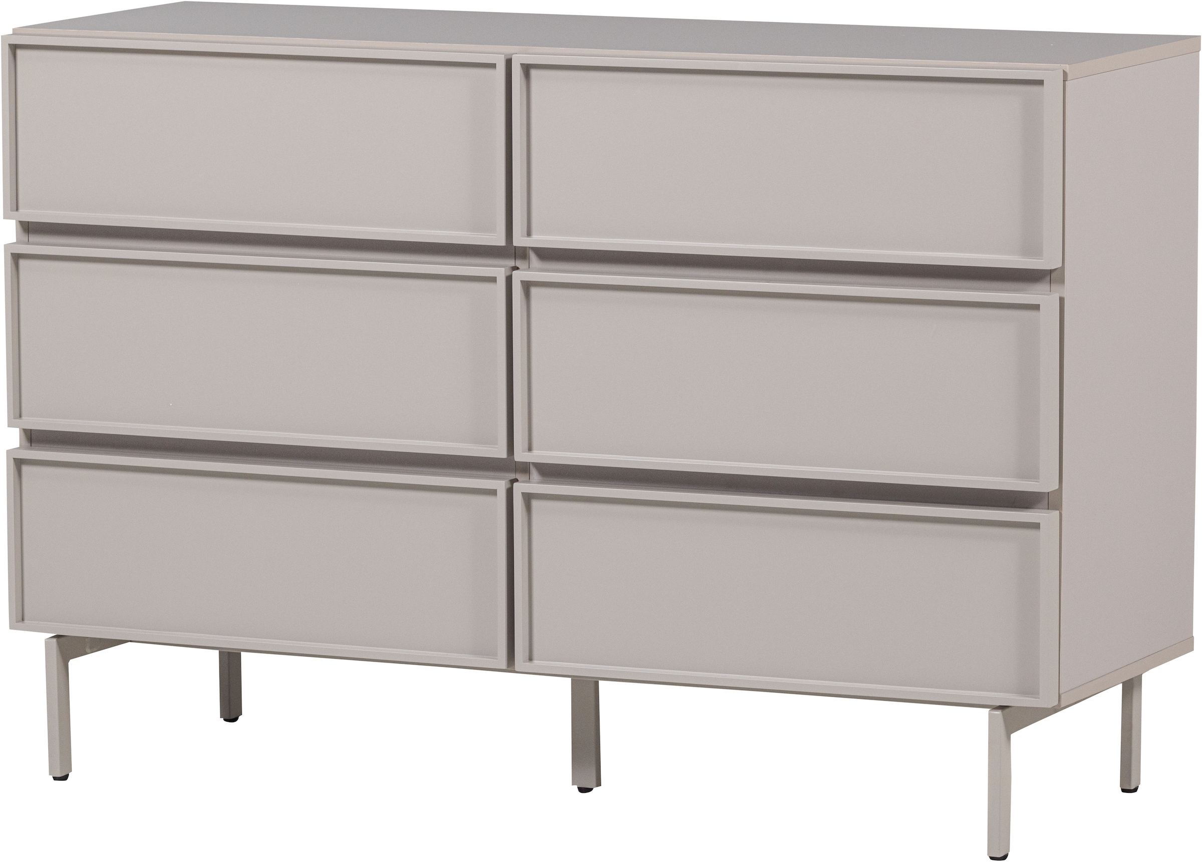 WOOOD Sideboard »Tours mit Melamin-MDF und breiter Ausführung B 120 x T 42 x H 80 cm« Tragkraft Deckplatte 50 kg, schmutzabweisende Oberfläche