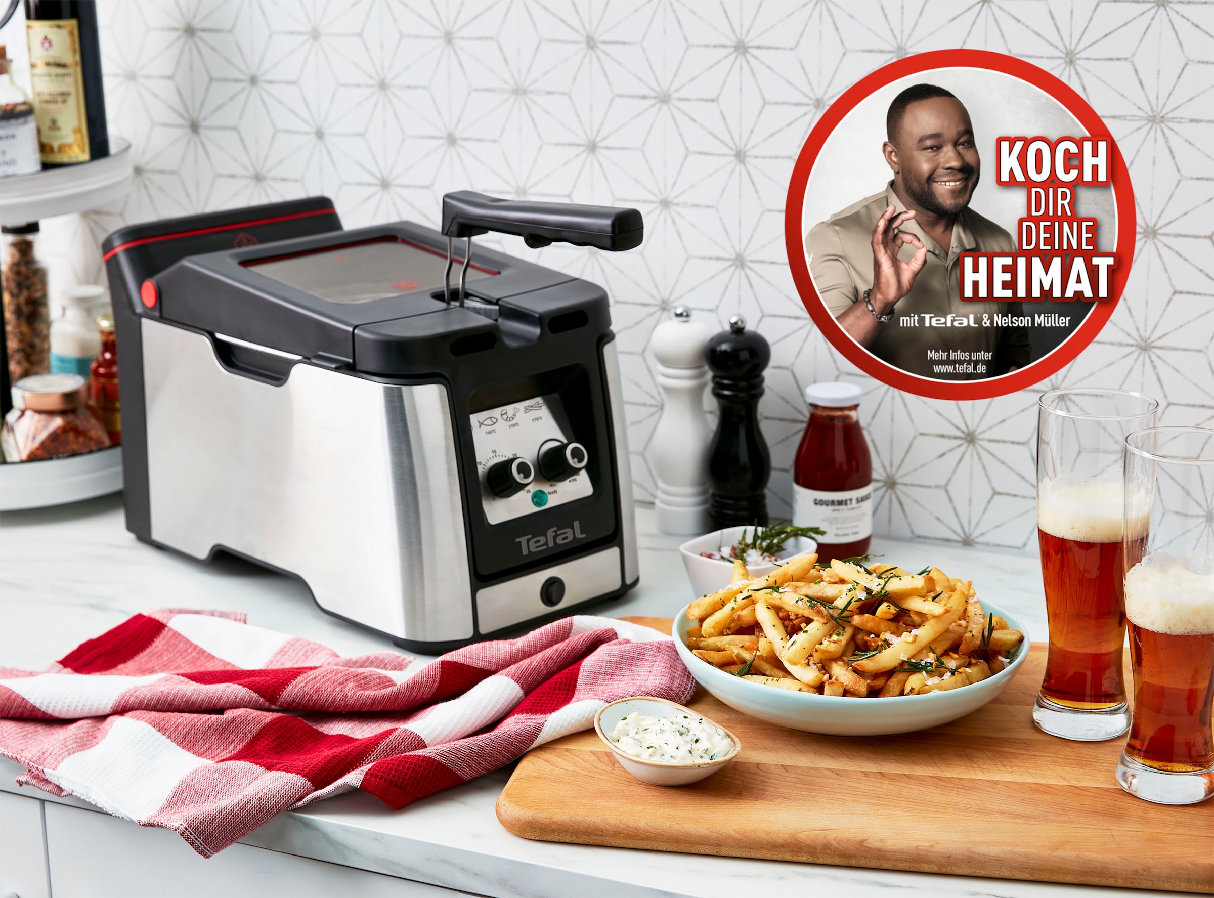Tefal Fritteuse »Clear Duo«, 2000 W, Fassungsvermögen 3,5 l, aktives Filtersystem, Thermostat, Timer, FR600D