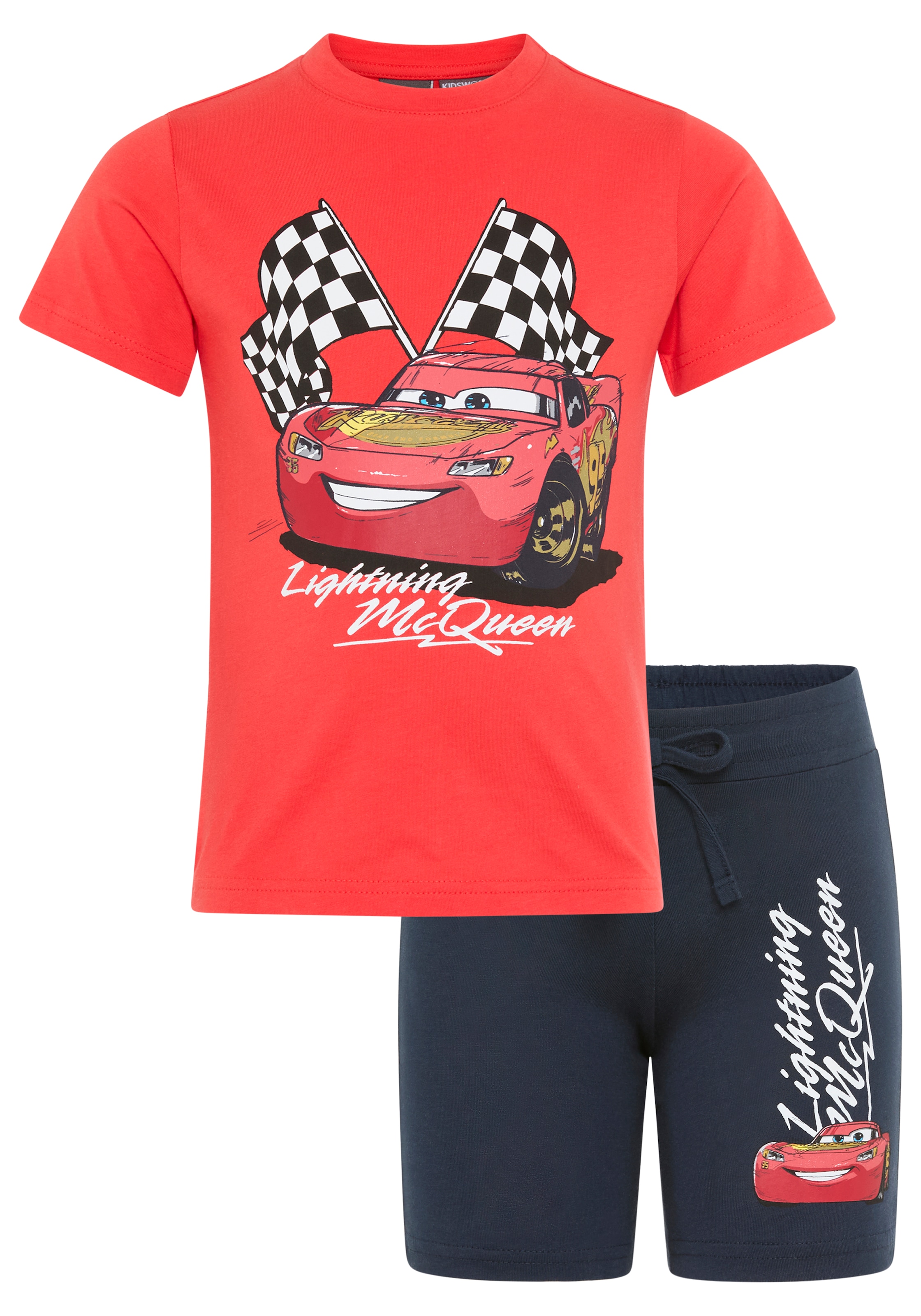KIDSWORLD Shirt & Shorts »CARS 2tlg. Set T-Shirt+Hose: LIGHTNING MCQUEEN - Disney« Set, 2 tlg. Set, aus Baumwolle. Artikel fällt klein, bitte größer bestellen