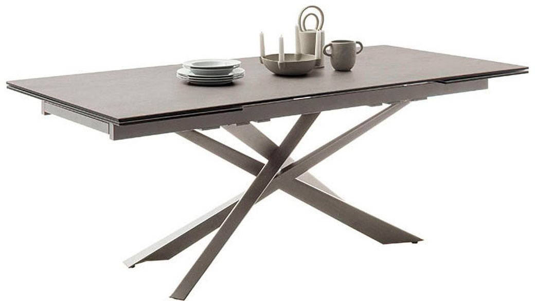 MCA furniture Esstisch »TESERO Auszugtisch 200-300 cm«, (Einzelstück), Keramik,Edelstahl,Marmor-Optik,ausziehbar,belastbar 100kg,10-12 Pers.