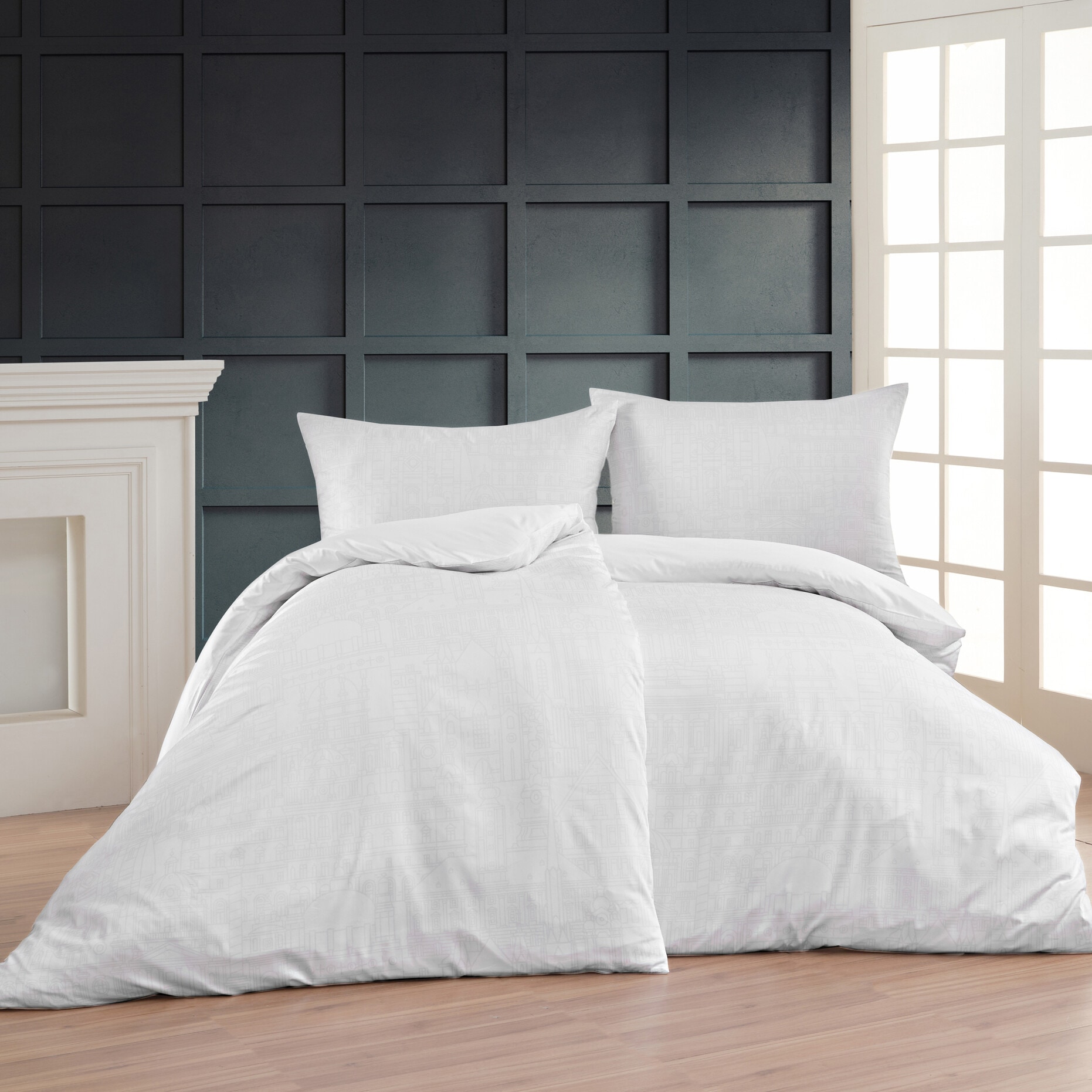 Florella Wendebettwäsche »Skyline, Sagenhaft Satin, 100 % Baumwolle« 2 Stk. tlg.