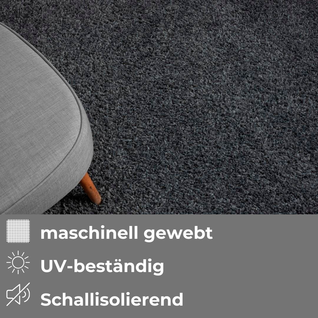 my home Hochflor-Teppich »Banji«, rechteckig, 37 mm Höhe, Uni Farben, weich und flauschig, auch als Läufer & in rund erhältlich