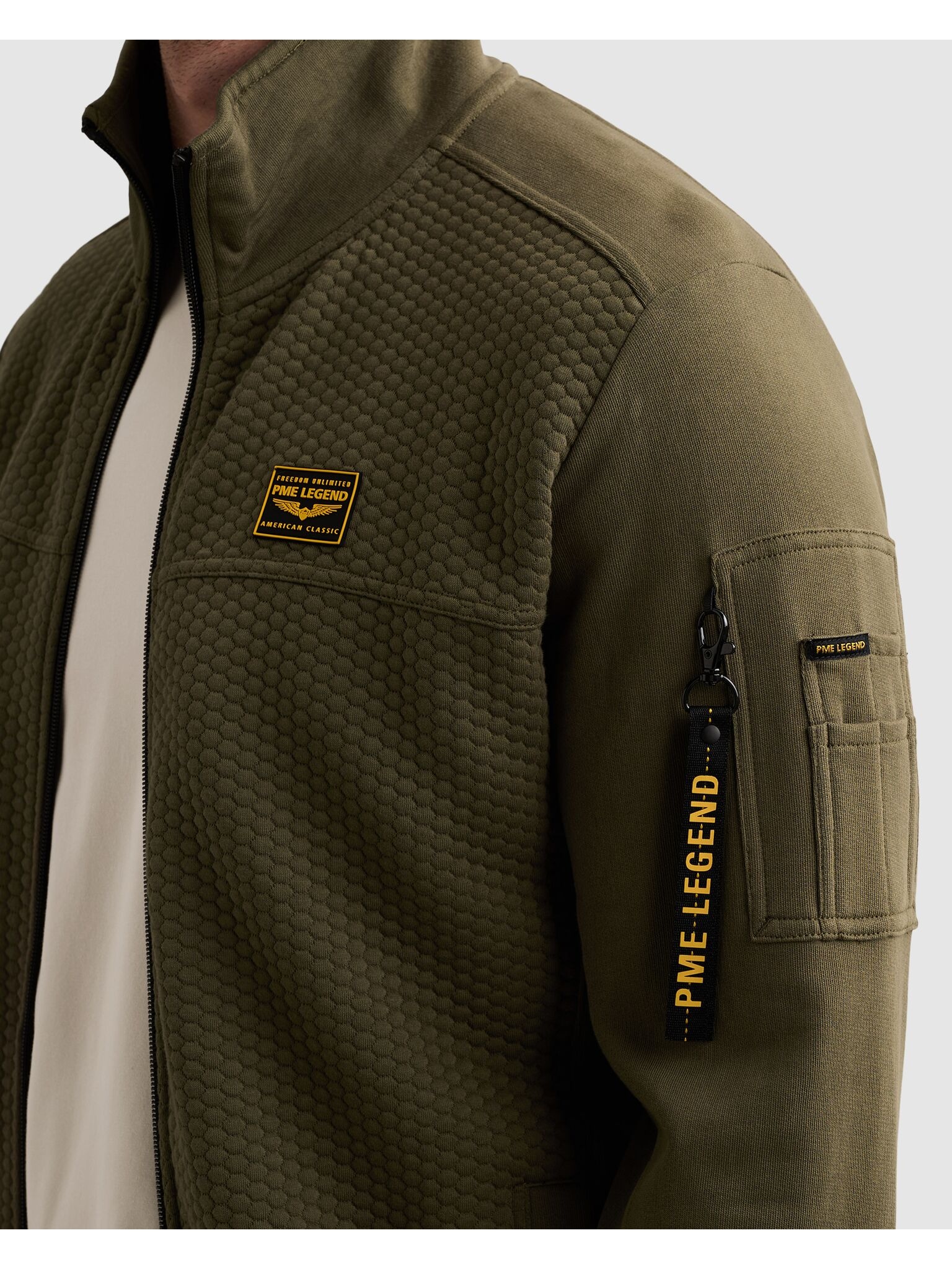 PME LEGEND Sweatjacke mit seitlichen Eingrifftaschen