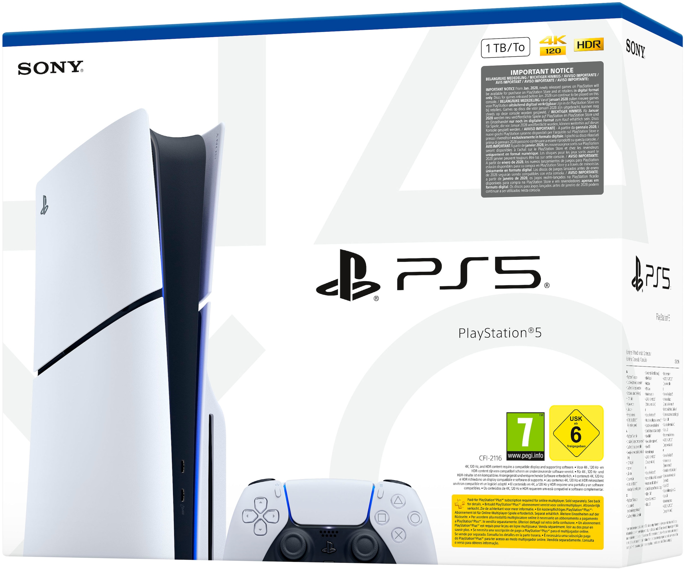 PlayStation 5 Konsolen-Set »PS5 Disk Edition (Slim) + Star Wars Outlaws« 1.000 GB 1 TB