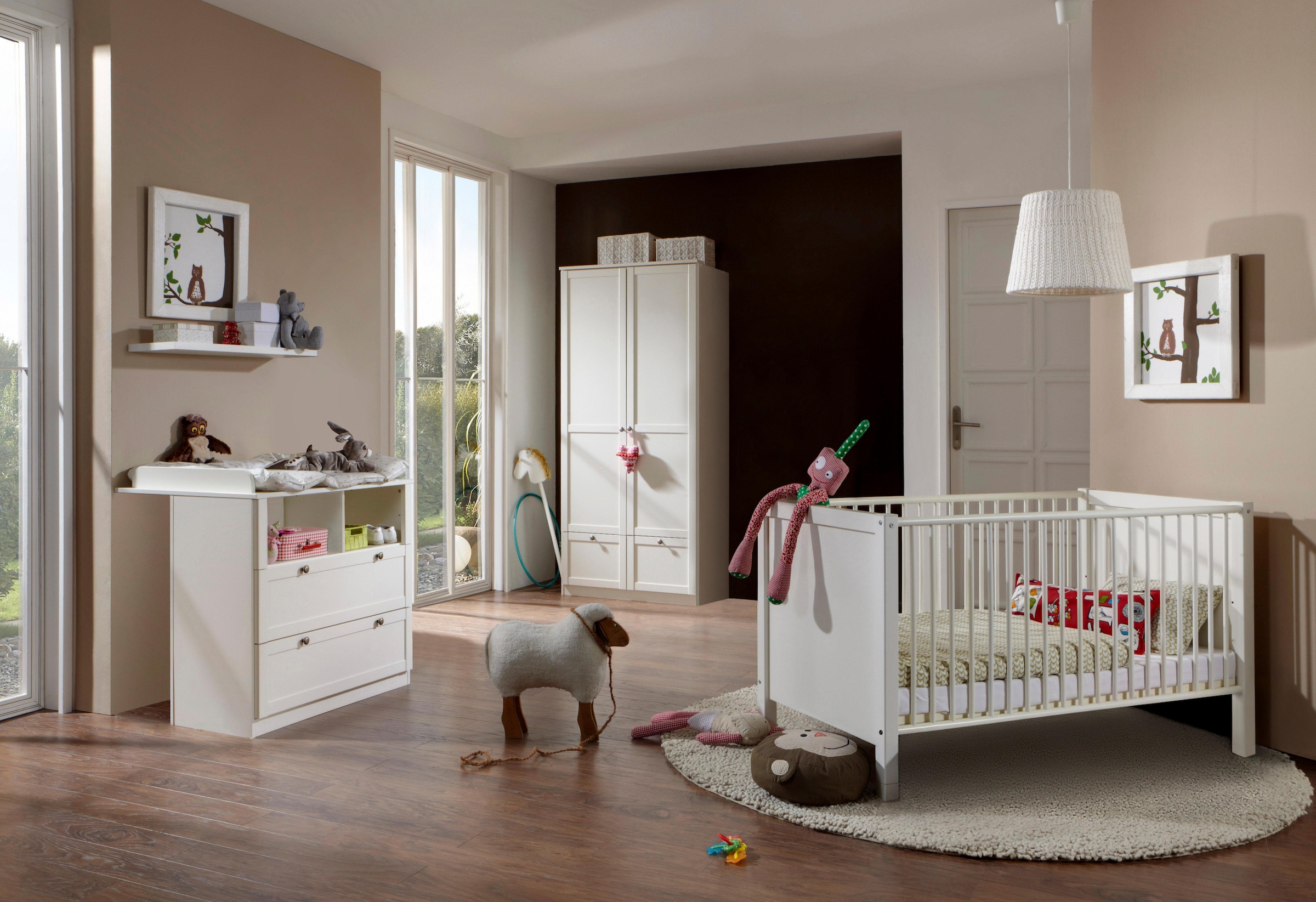 Wimex Babyzimmer-Komplettset »Helsingborg«, (Set, 3 St.), Bett + Wickelkommode + 2 trg. Schrank