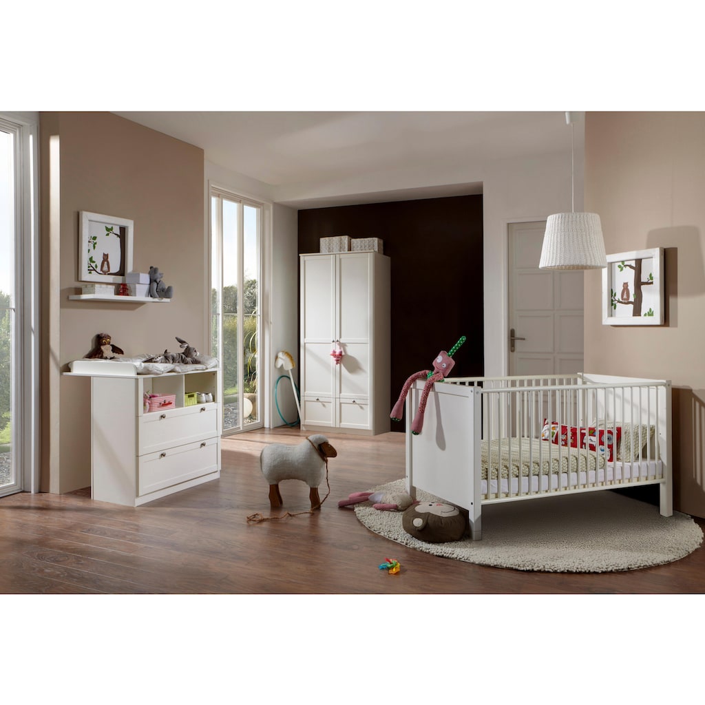 Wimex Babyzimmer-Komplettset »Helsingborg«, (Set, 3 St.), Bett + Wickelkommode + 2 trg. Schrank