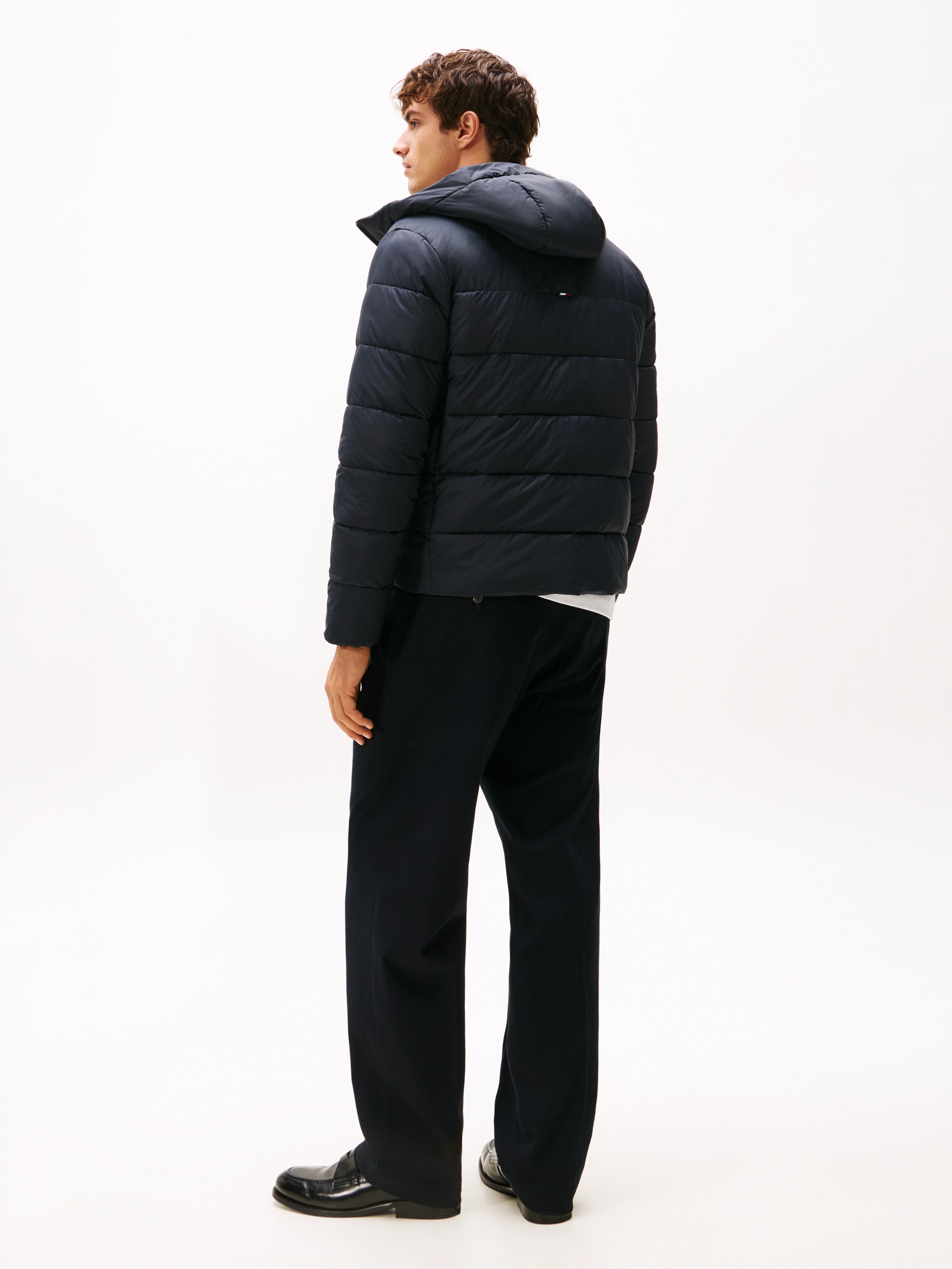 Tommy Hilfiger Steppjacke »MID WEIGHT HOODED JACKET«, mit Kapuze, Daunenjacke, Übergangsjacke