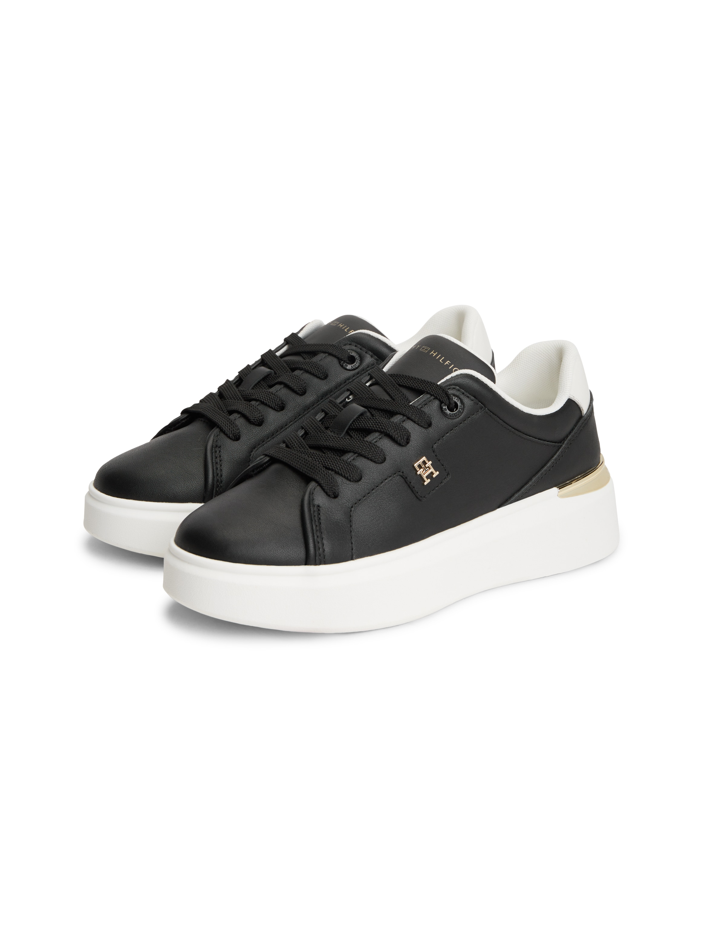 Tommy Hilfiger Plateausneaker »TH CHIC PLATFORM«  Freizeitschuh, Halbschuh, Schnürer mit seitlichem TH-Emblem