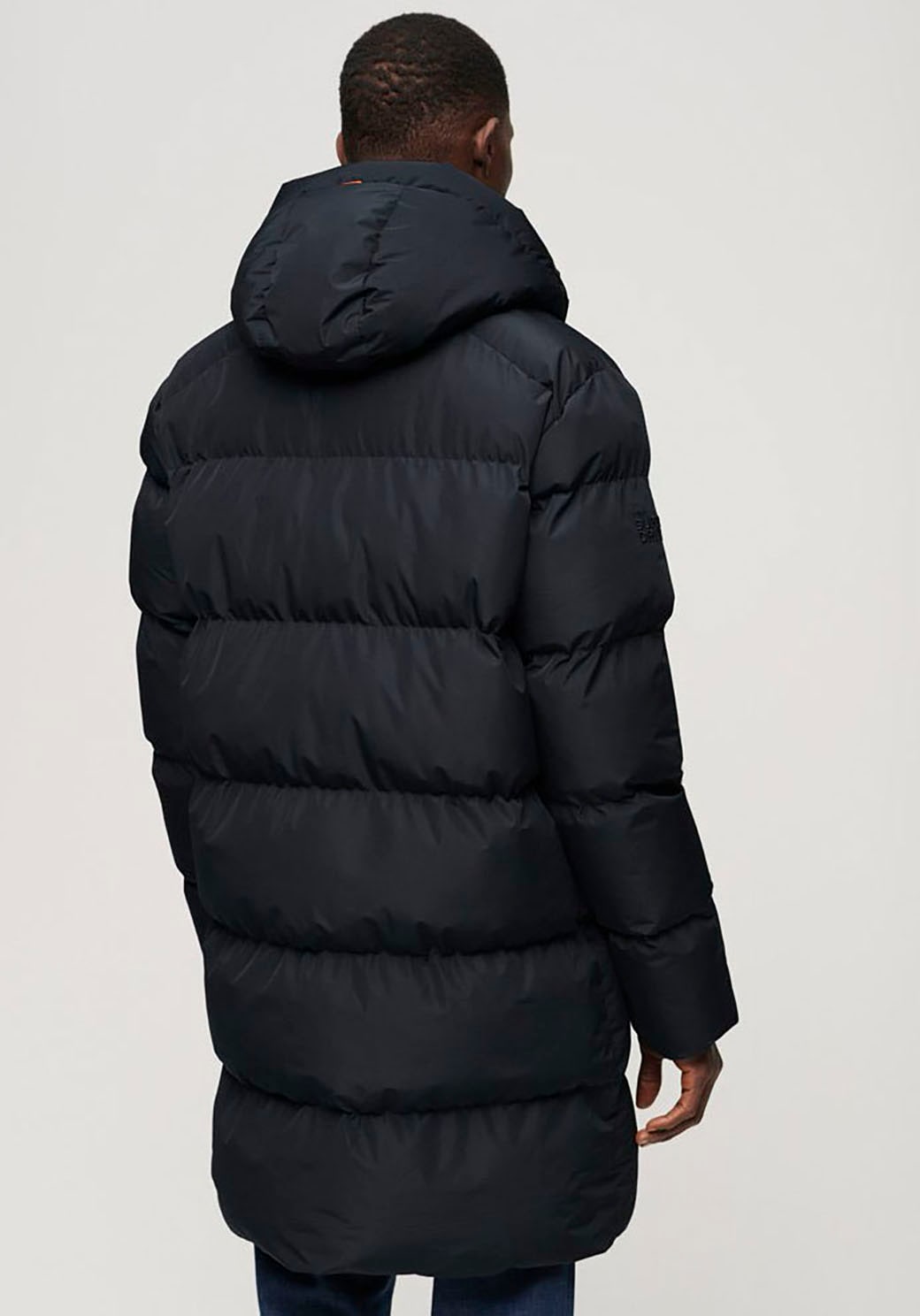 Superdry Steppjacke »HOODED SPORTS PUFFER MID JKT«, mit Kapuze