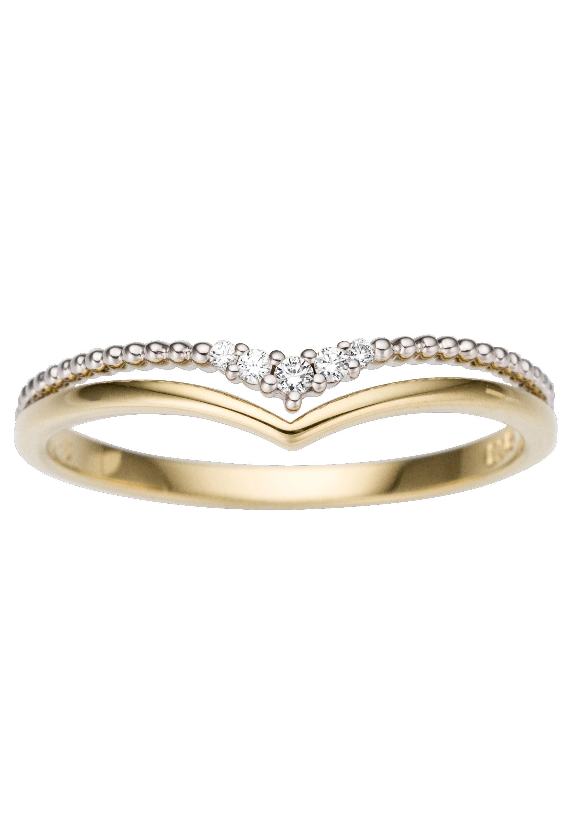 Firetti Diamantring »Schmuck Geschenk Gold 333 Damenring Goldring Diamant«, mit Brillanten