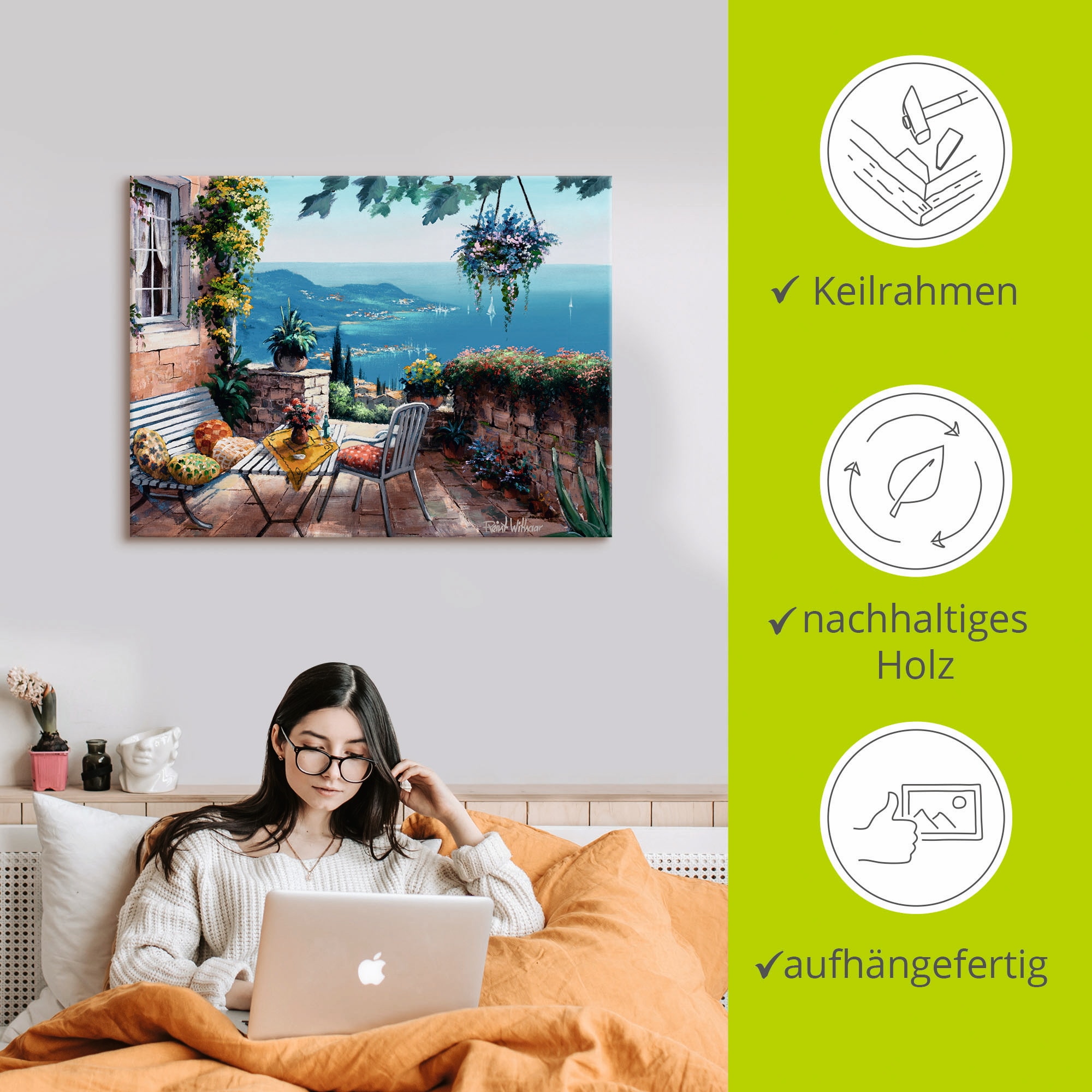 Artland Wandbild »Zeiten der Ruhe«, Garten, (1 St.), als Leinwandbild, Poster, Wandaufkleber in verschied. Größen
