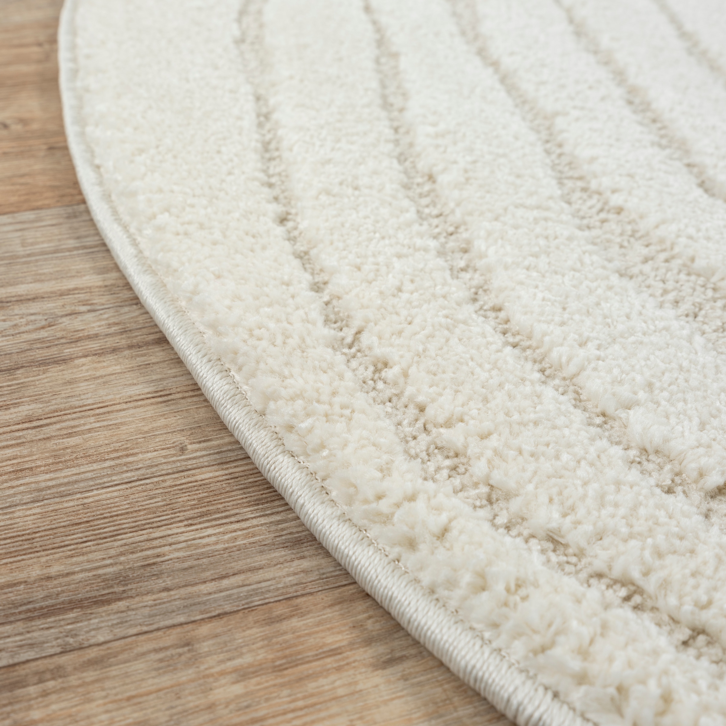 merinos Teppich »Elio«, rund, 16 mm Höhe, moderner Kurzflor Teppich mit Hoch-Tief-Effekt, 3D Effekt