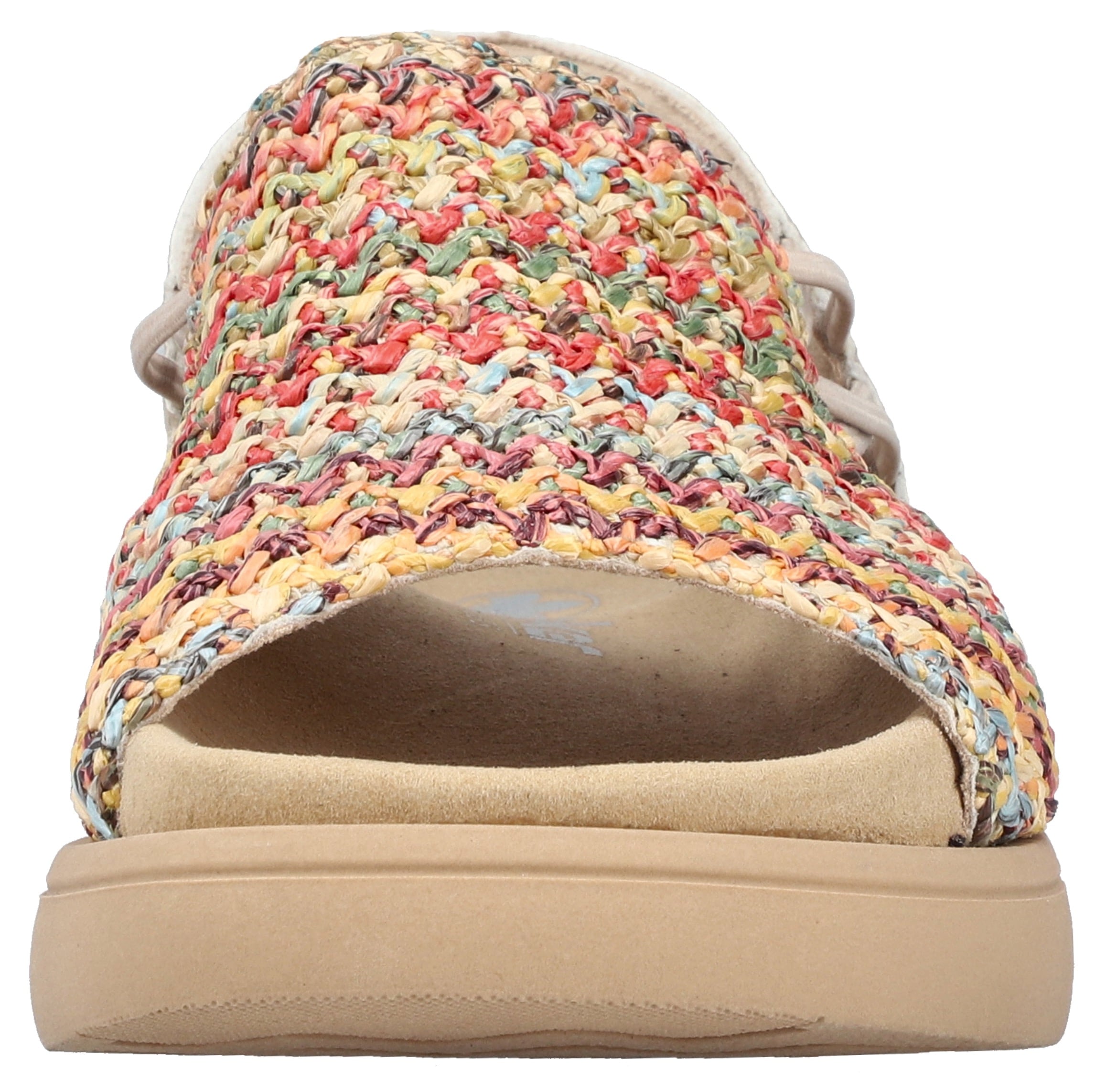 Rieker Plateausandale, Sommerschuh, Schlupfschuh, Urlaubschuh mit seitlichen Gummizügen