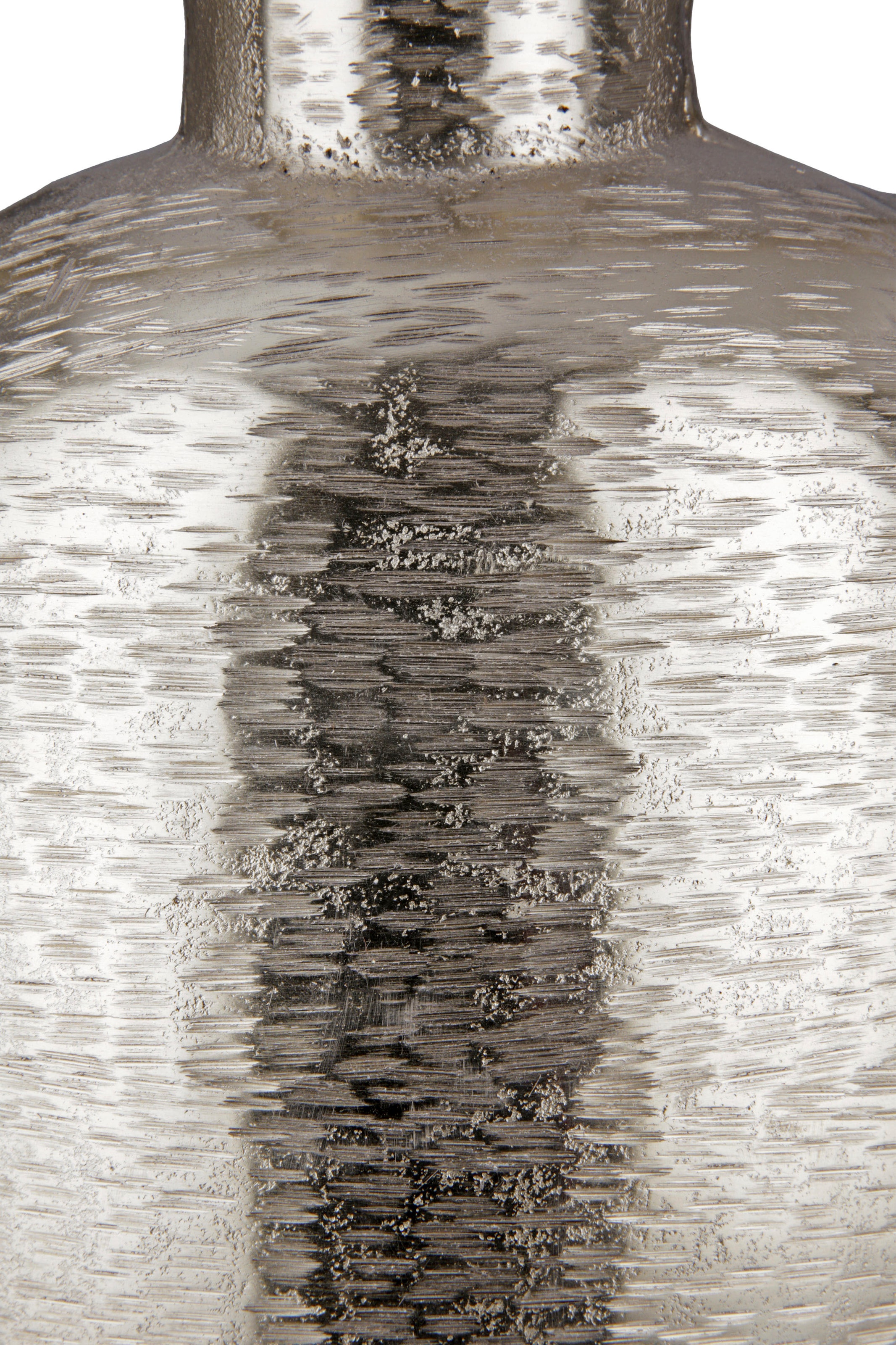 GILDE Tischvase »Lola, in Krugform, Dekovase«, (1 St.), Vase aus Aluminium, mit geritzter Oberflächenstruktur, Höhe ca. 46 cm