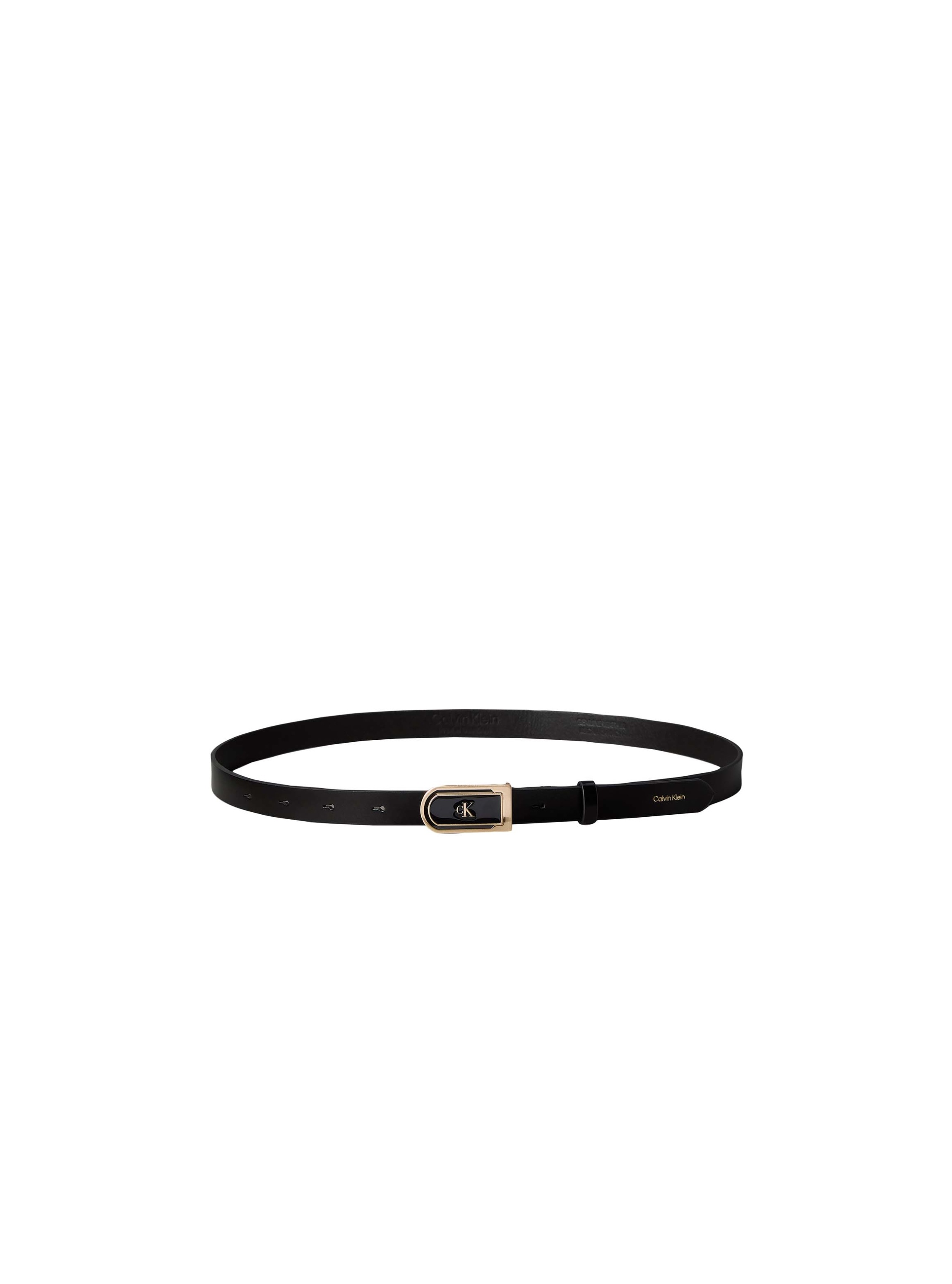 Calvin Klein Jeans Ledergürtel »ROUND CK ENAMEL PLAQUE 20MM« Regular fit und größenverstellbar